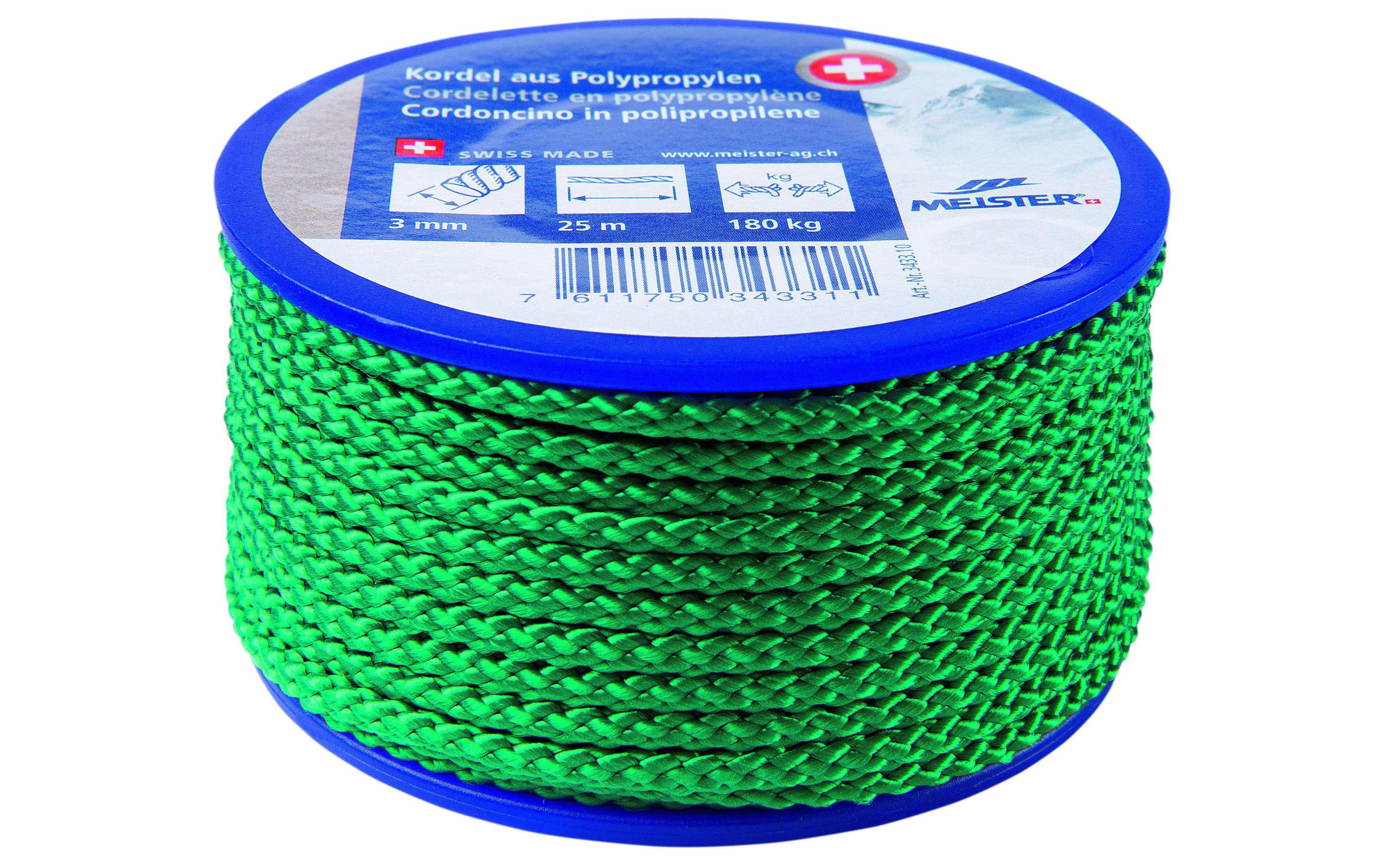 Meister Kordel Ø 3 mm, 25 m, 180 kg, Grün Meister Kordel Ø 3 mm, 25 m, 180 kg, Grün