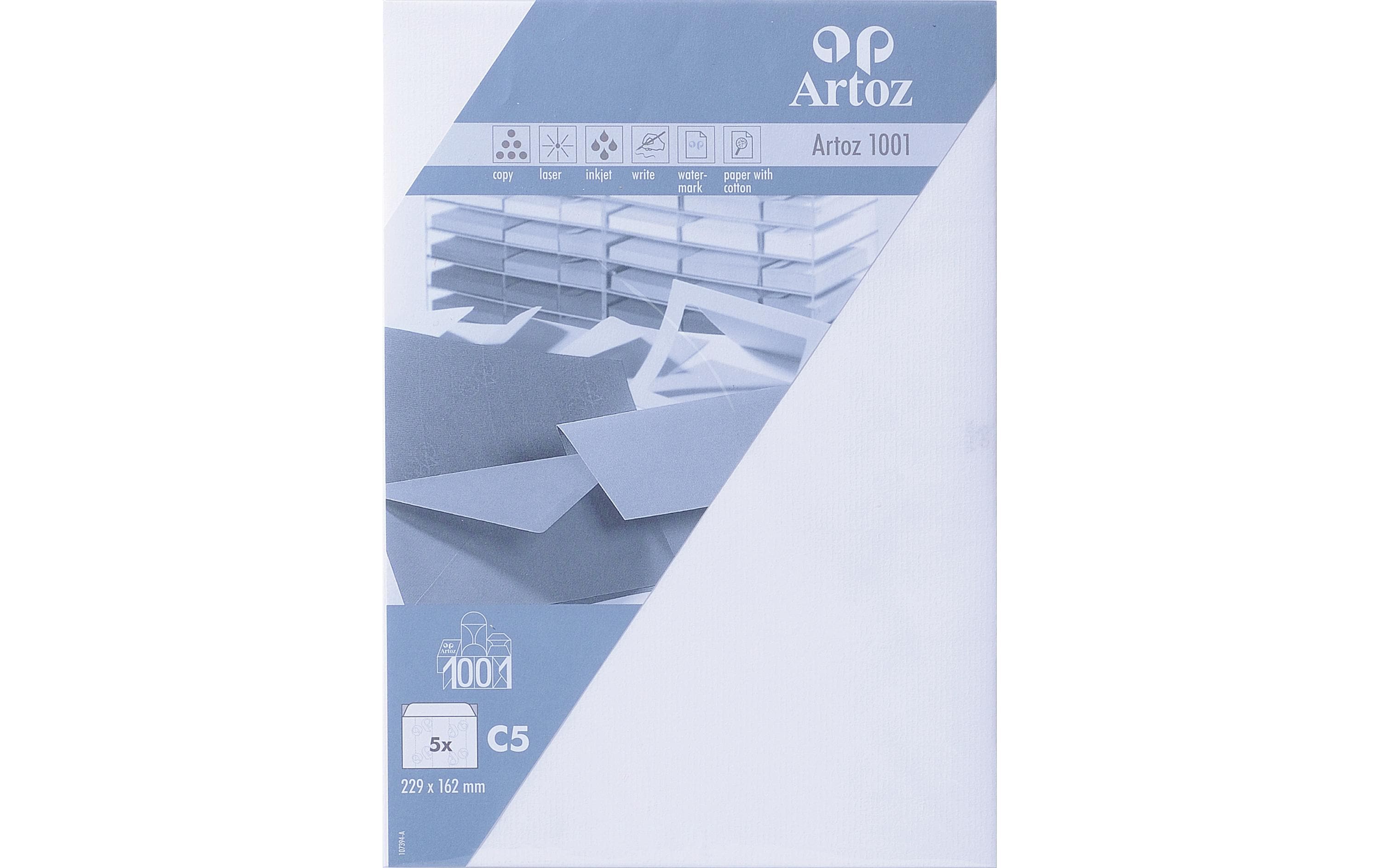Artoz Couvert 1001, C5, 5 Stück, Blütenweiss