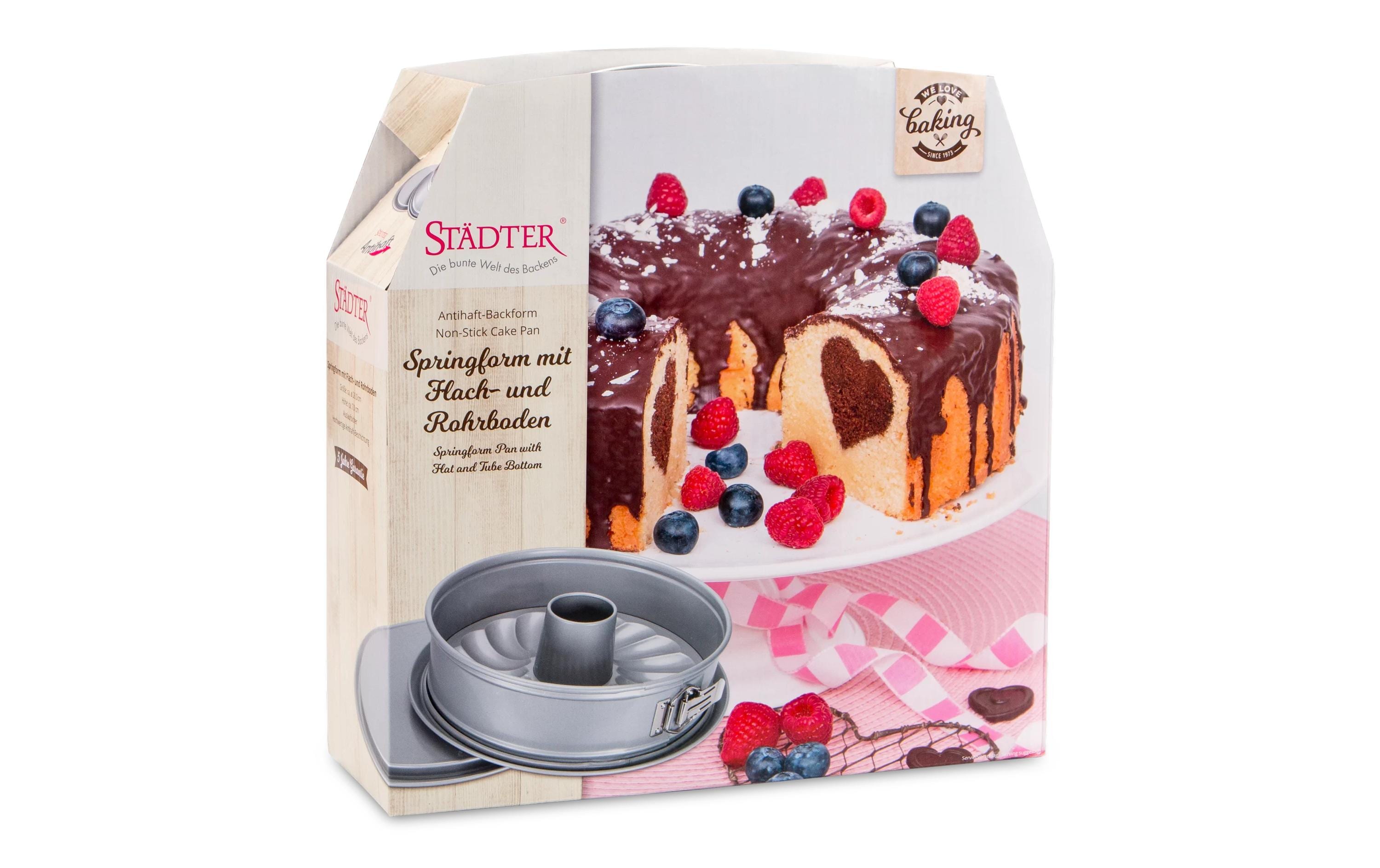 Städter Springform mit Flach.- und Rohrboden 28 cm