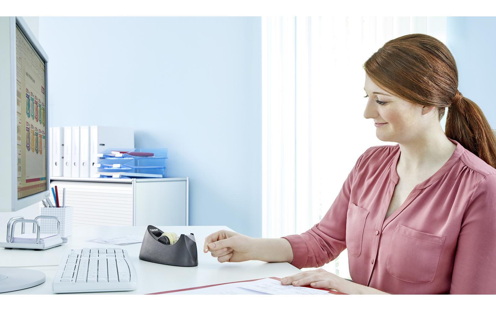 tesa Tischabroller Easy Cut Curve inkl. 1x tesafilm, schwarz