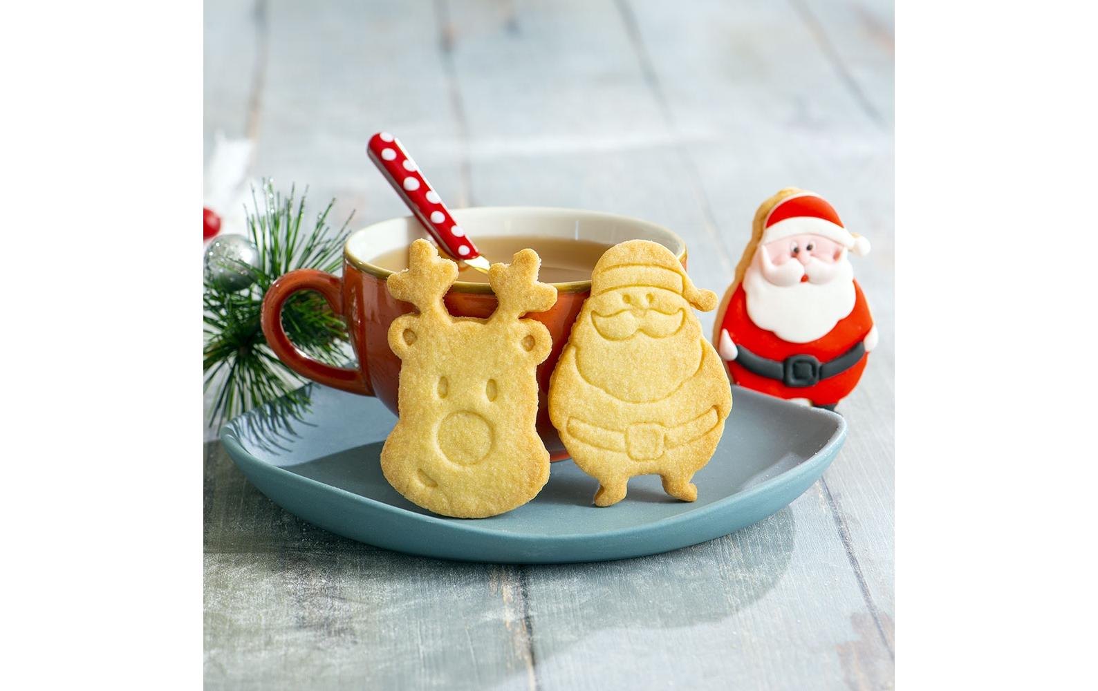 Decora Guetzli-Ausstecher Weihnachtsmann und Rentier