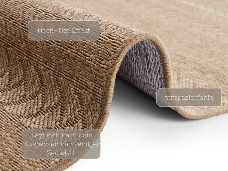 Hanse Home Granado In- & Outdoor Teppich 120 x 170 cm, Braun/Beige Hanse Home Granado In- & Outdoor Teppich 120 x 170 cm, Braun/Beige