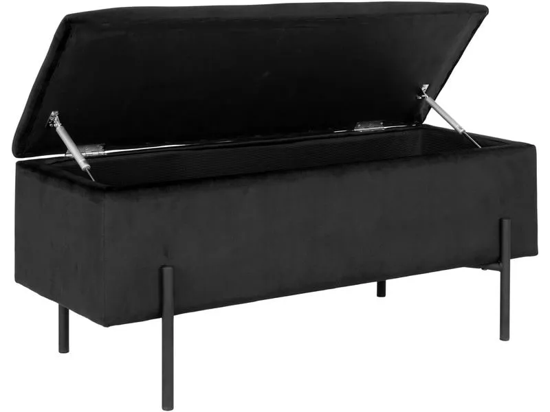 House Nordic Sitztruhe Watford 36.5 x 95 x 46 cm, Schwarz