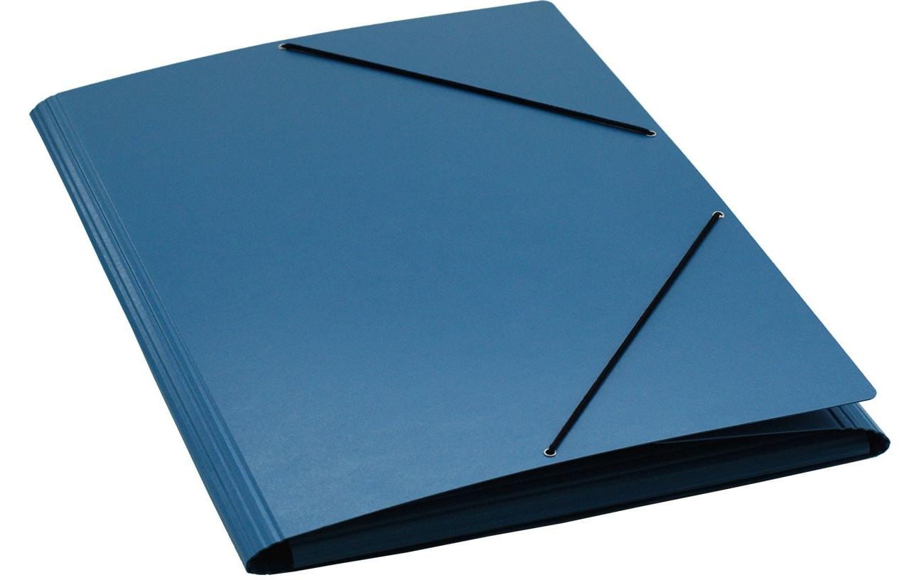 EROLA Gummibandmappe A3 Pressspan Blau