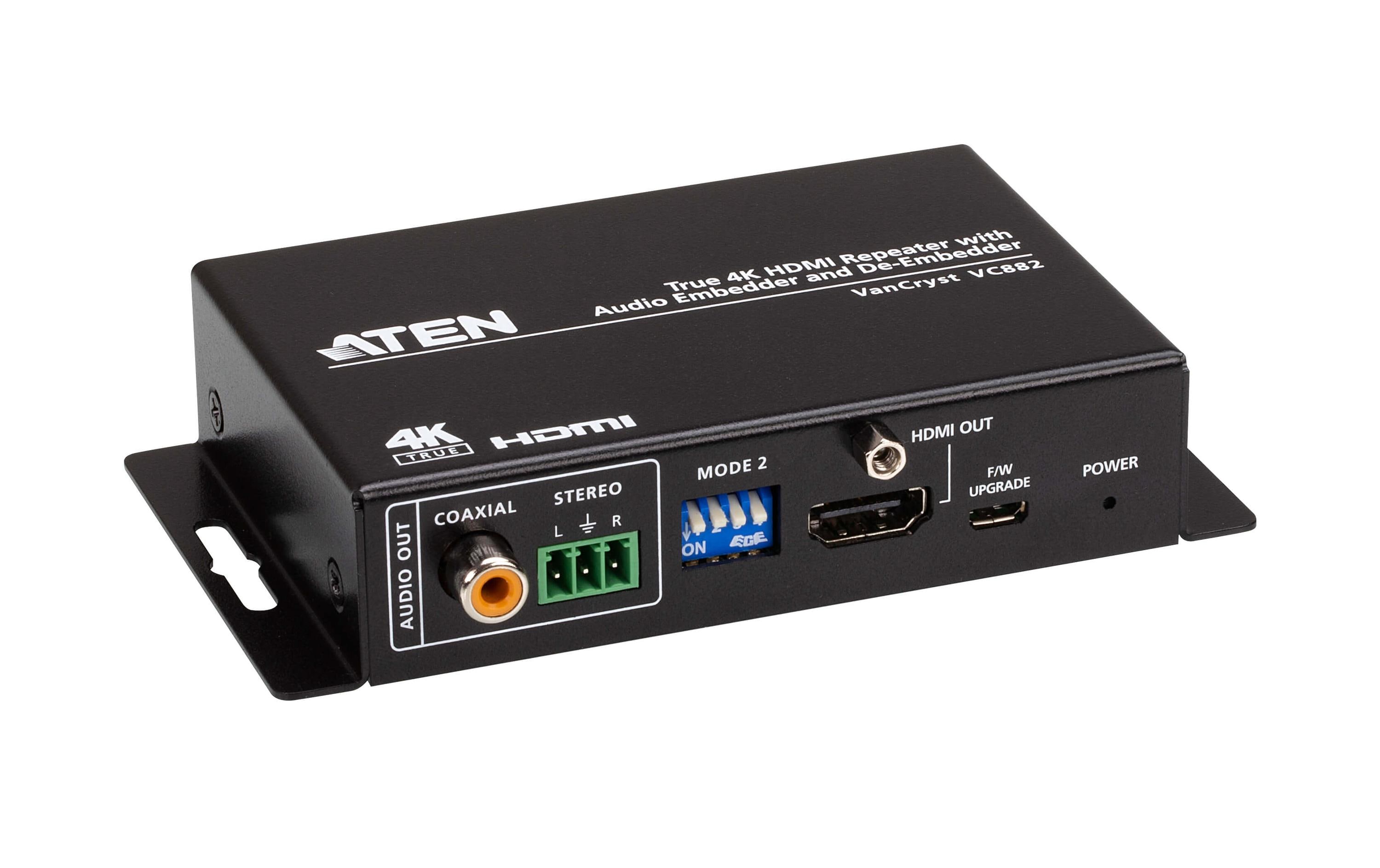 Aten VC882 True 4K HDMI Repeater Audio Embedder und De-Embedder