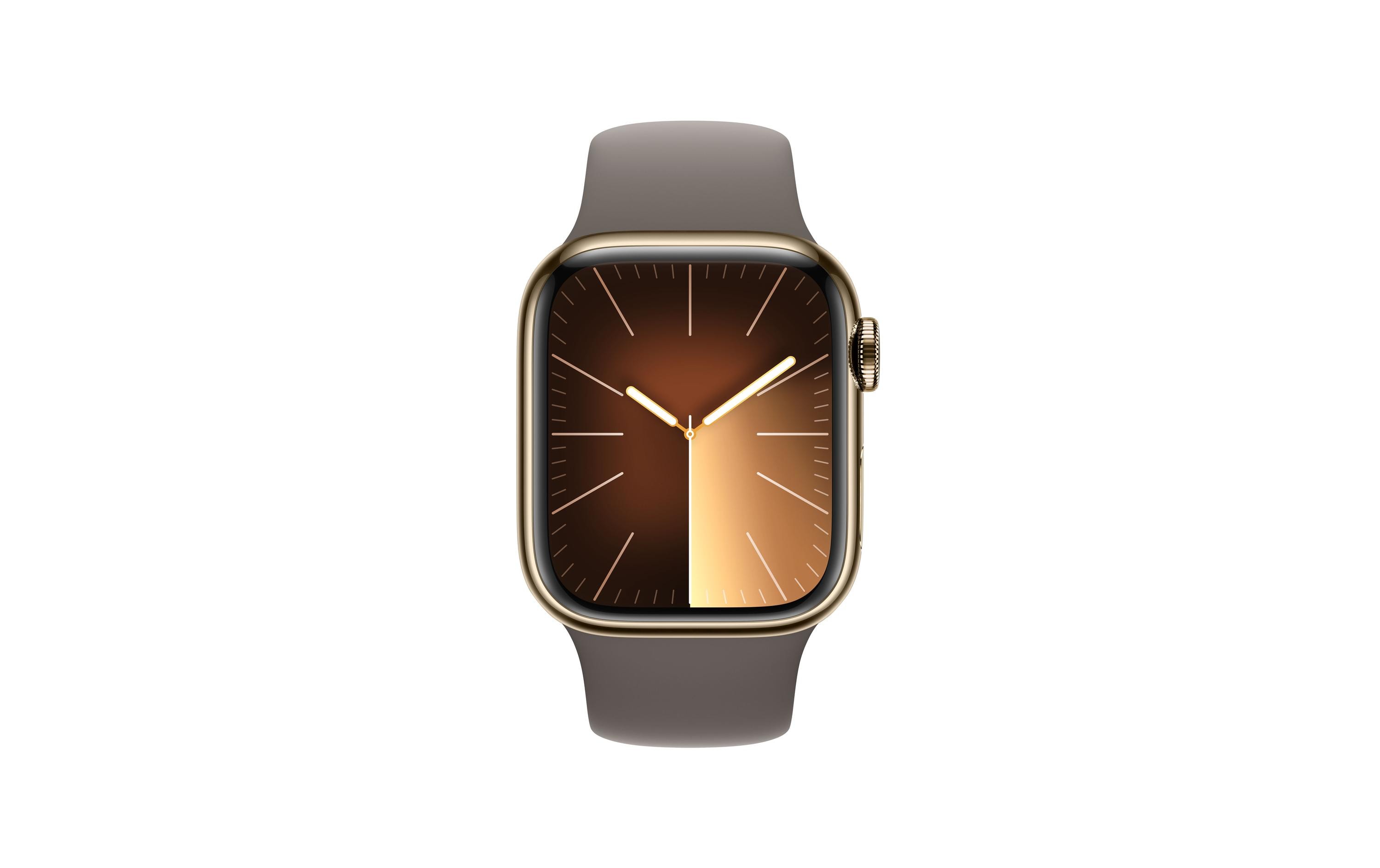 Apple Watch Series 9 41 mm LTE Gold Sport Tonbraun M/L