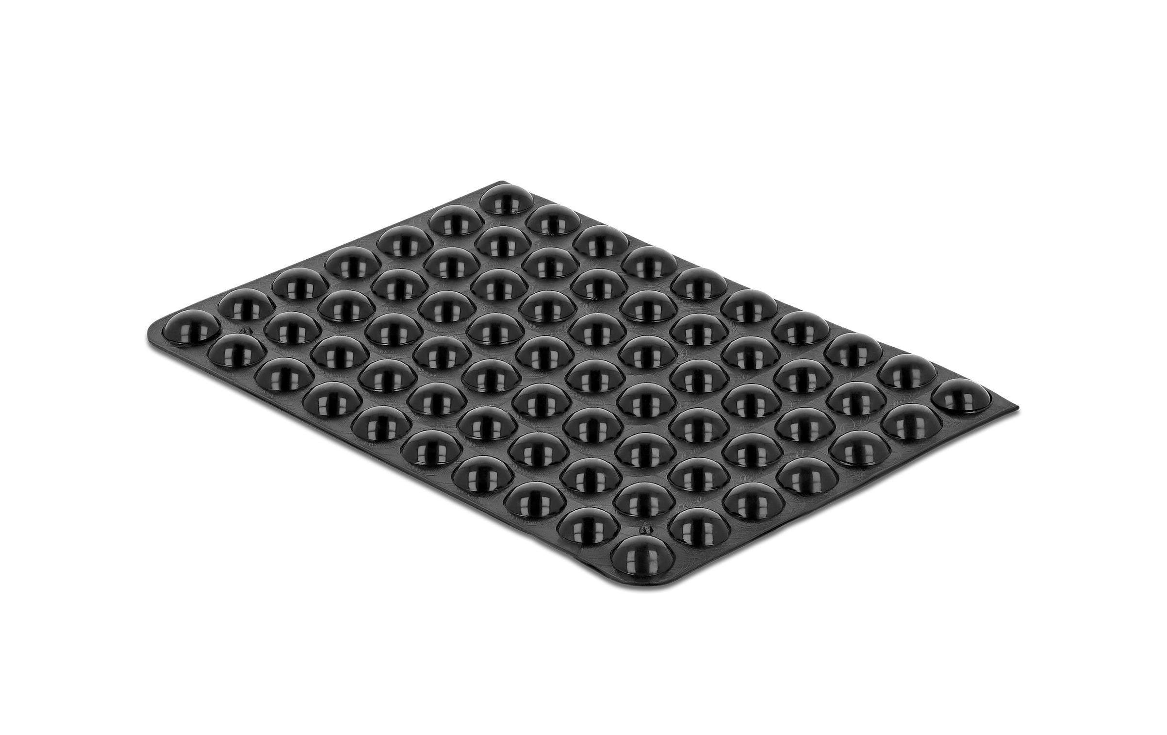 Delock Gummifüsse 8 x 3mm rund, selbstklebend, 70 Stück, schwarz