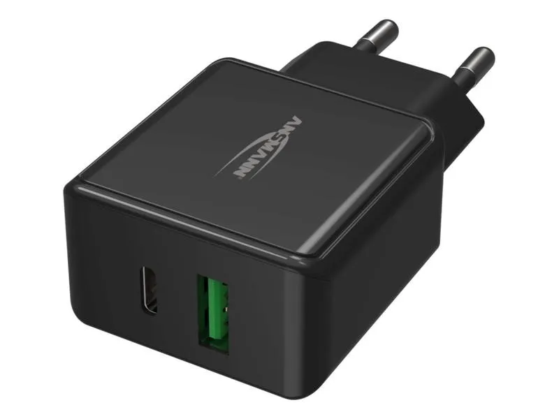 Ansmann USB-Wandladegerät Home Charger HC218PD, 18 W, Schwarz Ansmann USB-Wandladegerät Home Charger HC218PD, 18 W, Schwarz