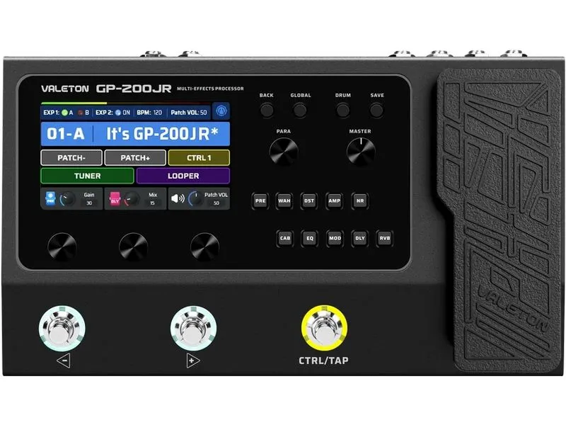 Valeton GP-200JR Multieffektprozessor mit Expression-Pedal und IR