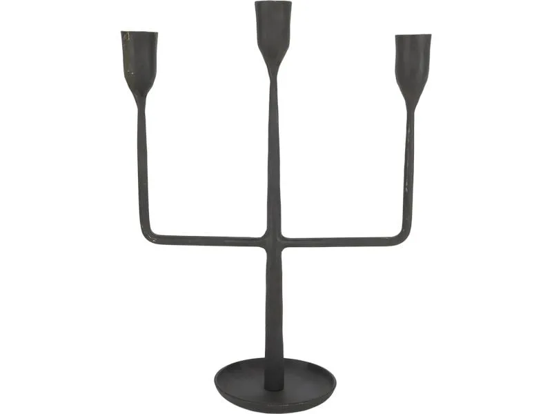 Chic Antique Kerzenständer antique 23 cm 1 Stück, Schwarz