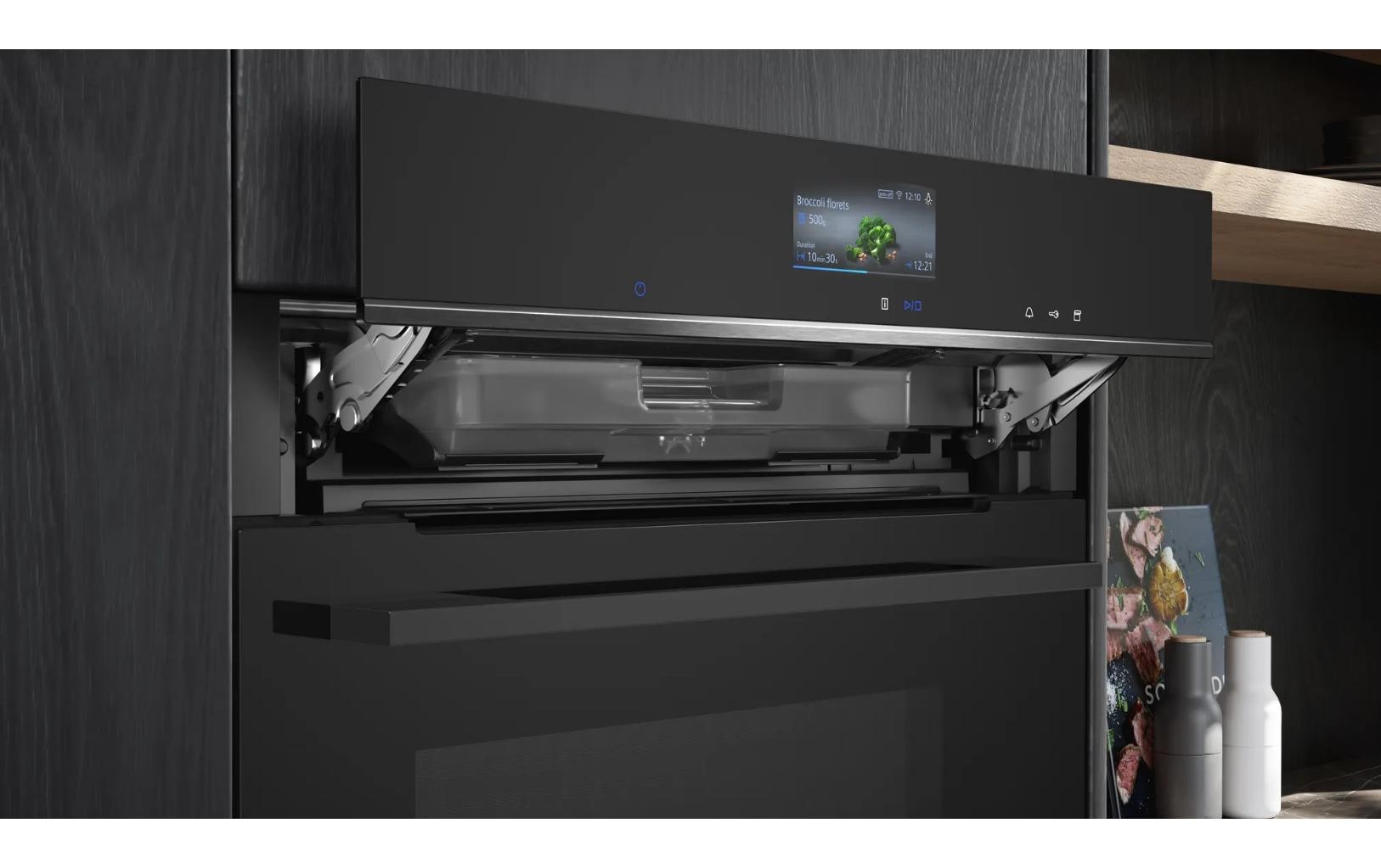 Siemens Einbaudampfbackofen iQ700 HS736G3B1C Schwarz A+