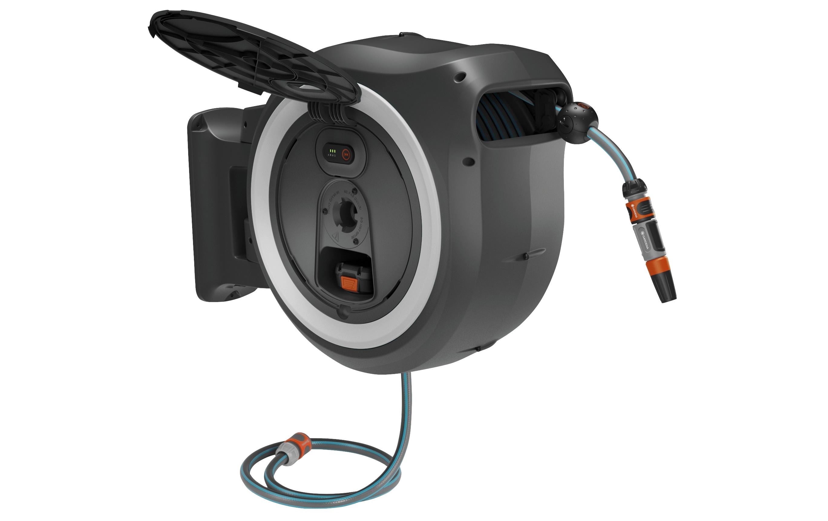 GARDENA Wand-Schlauchbox Akku PowerRoll XXL 18 V P4A Solo 40 m GARDENA Wand-Schlauchbox Akku PowerRoll XXL 18 V P4A Solo 40 m