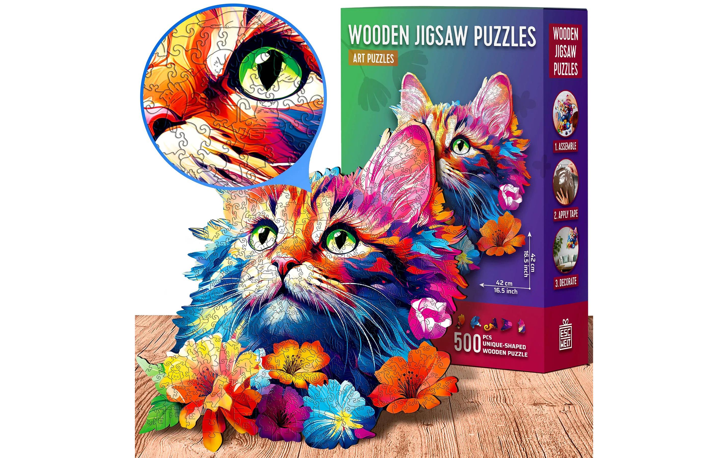 Escape Welt Holz-Puzzle Katze