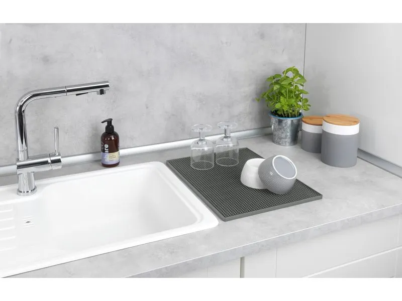 Wenko Abtropfmatte Maxi 40 x 30 cm, Grau