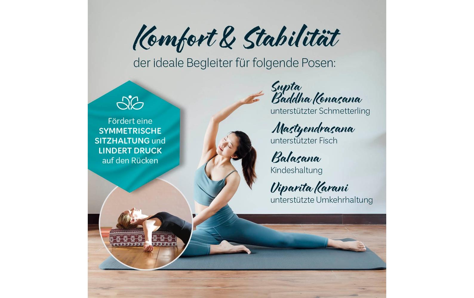 DoYourYoga Yoga-Bolster Paravati Weiss/Rot