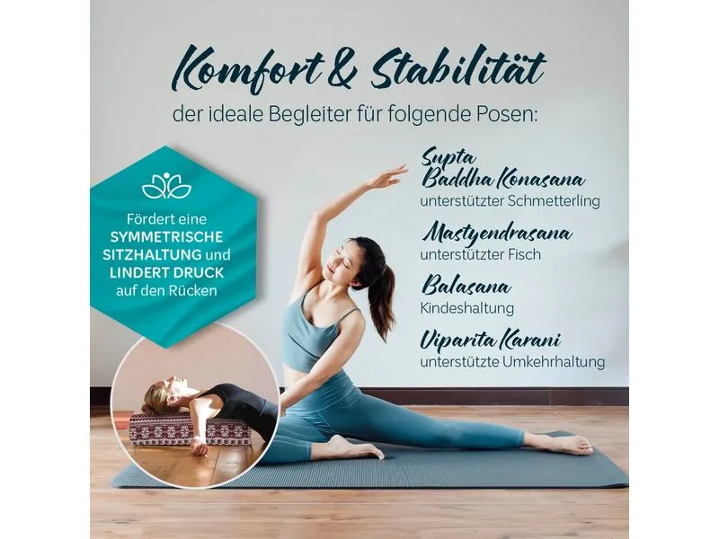 DoYourYoga Yoga-Bolster Paravati Weiss/Rot