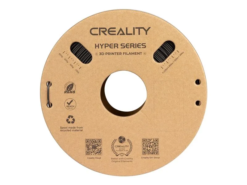 Creality Filament PLA Hyper Carbon Schwarz, 1.75 mm, 1 kg