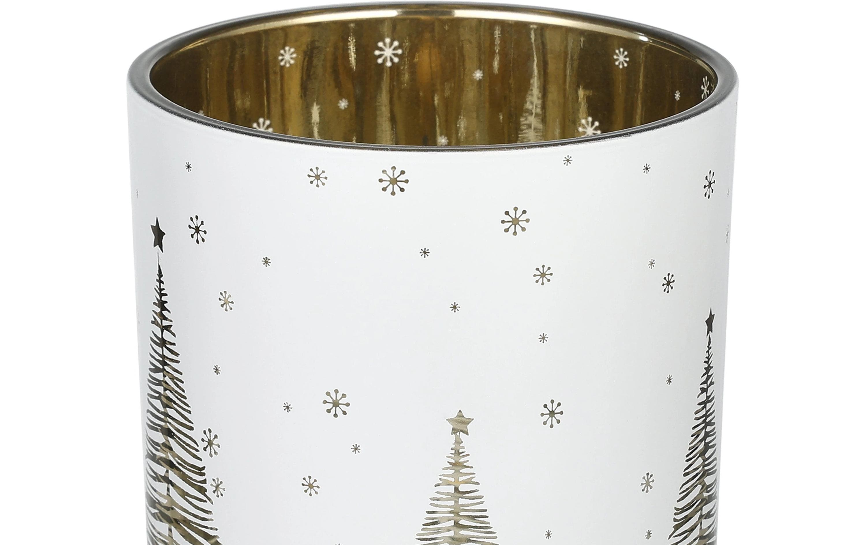 EGLO Weihnachtswindlicht Lukut Ø 10 cm, Gold/Weiss