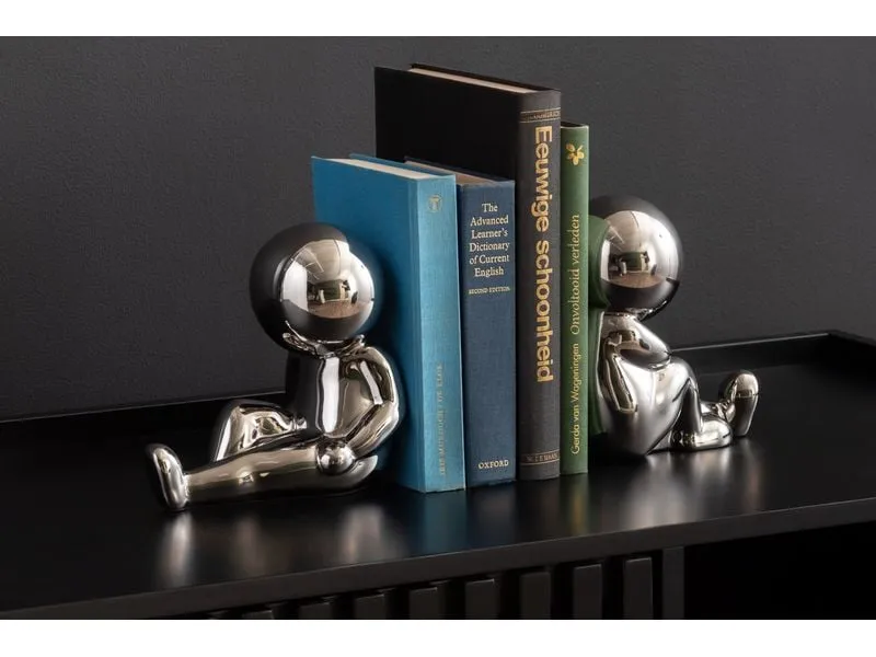 present time Buchstütze Joey 2 Stück, Silber present time Buchstütze Joey 2 Stück, Silber