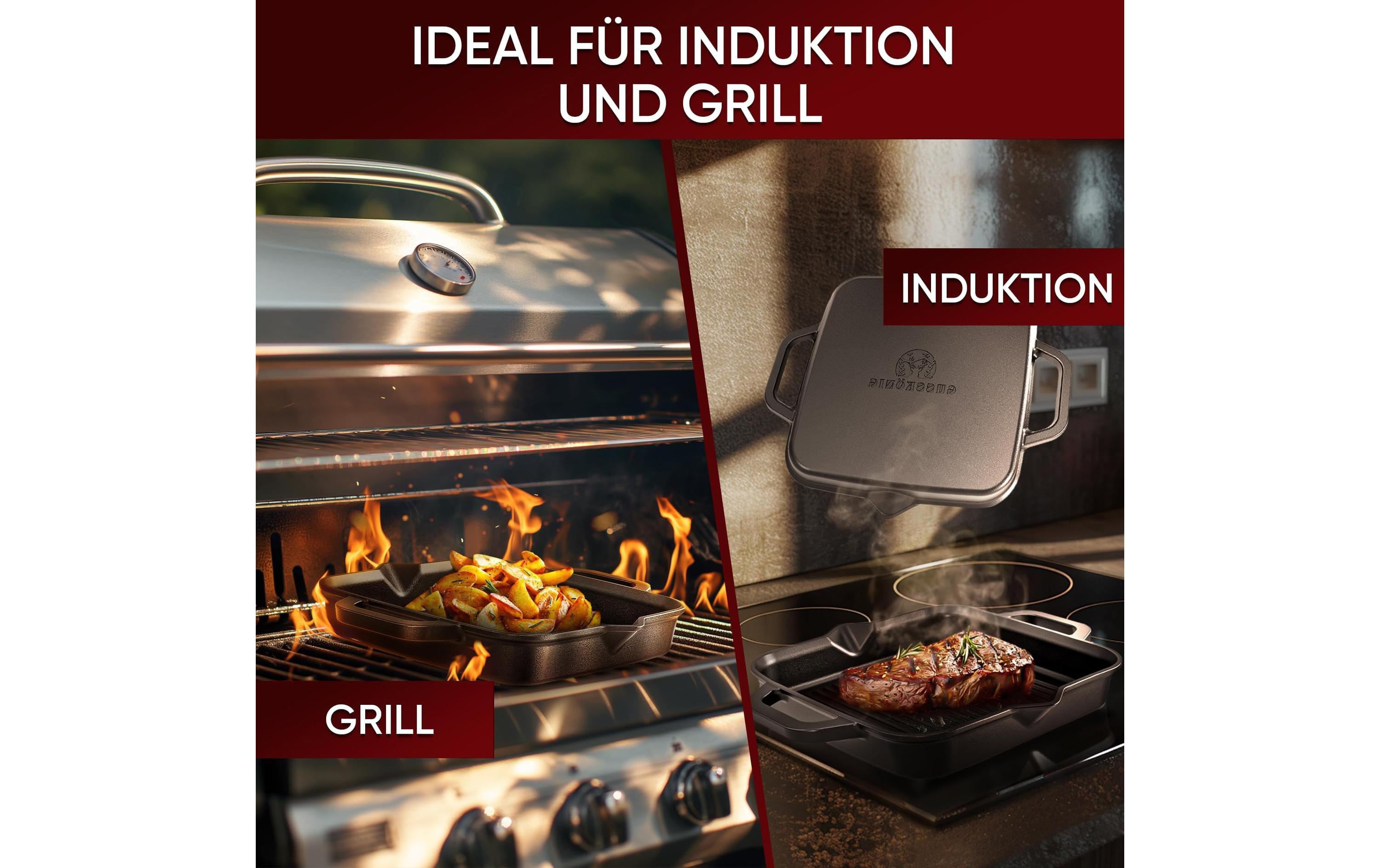 Gusskoenig Eingebrannte Grillpfanne 26 cm