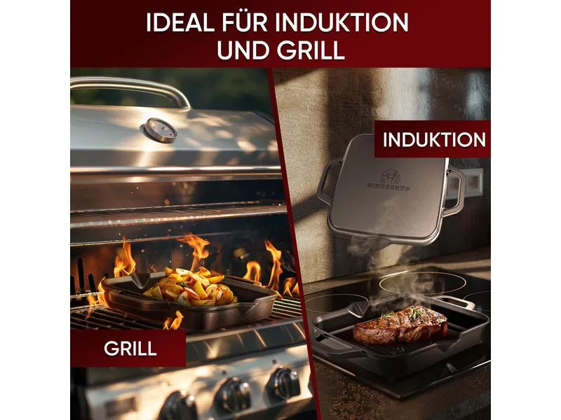 Gusskoenig Eingebrannte Grillpfanne 30 cm