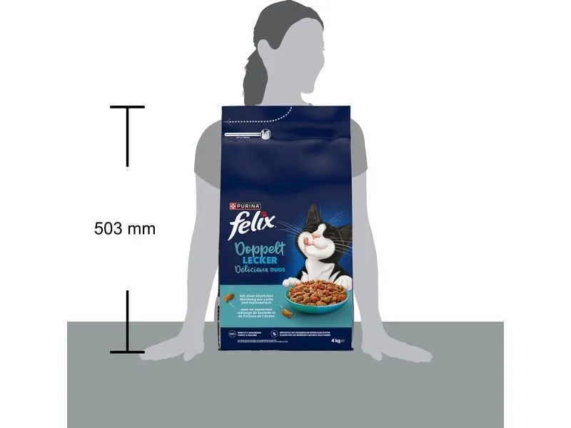 Felix Trockenfutter Doppelt Lecker Adult Fisch 4 kg