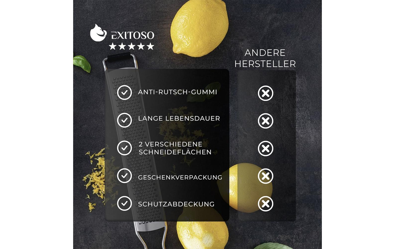 Exitoso Küchenreibe mit Holzgriff Braun