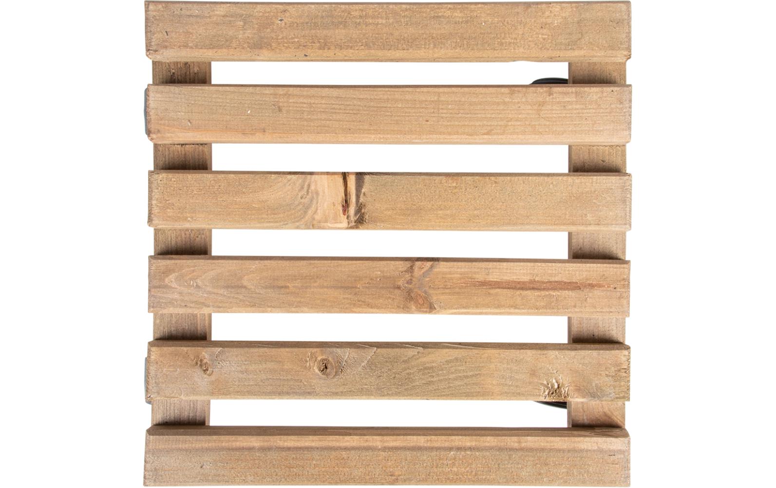 Esschert Design Rolleruntersetzer Quadratisch L Braun