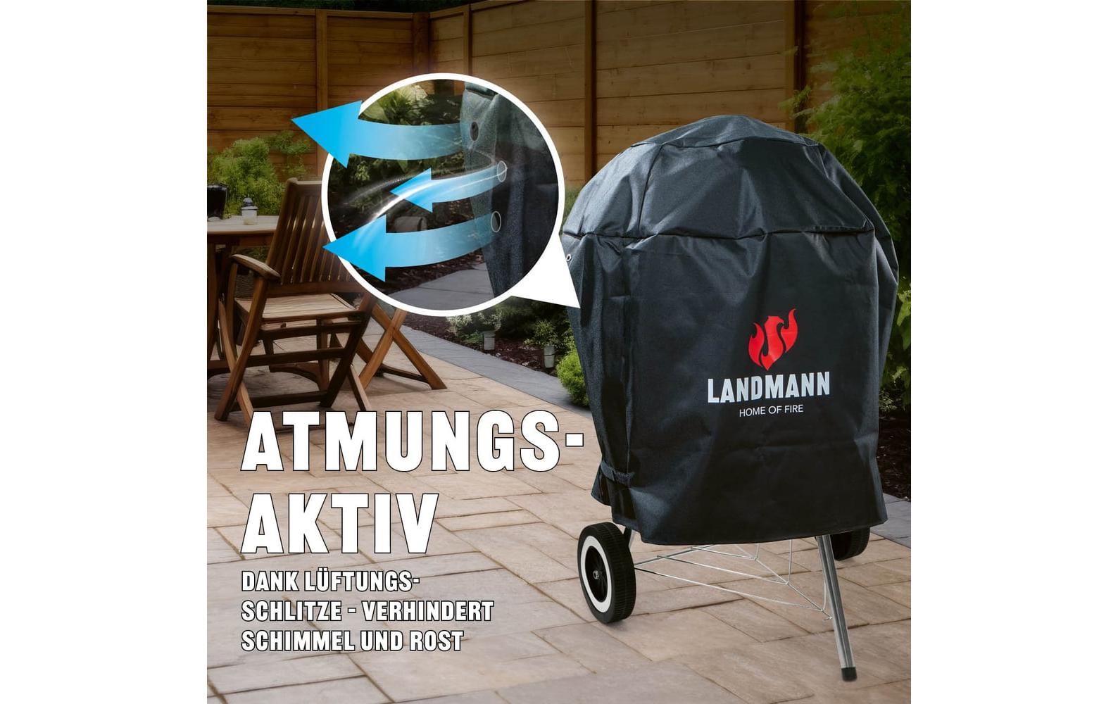 Landmann Abdeckhaube Premium 90 x 70 x 70 cm – Schwarz