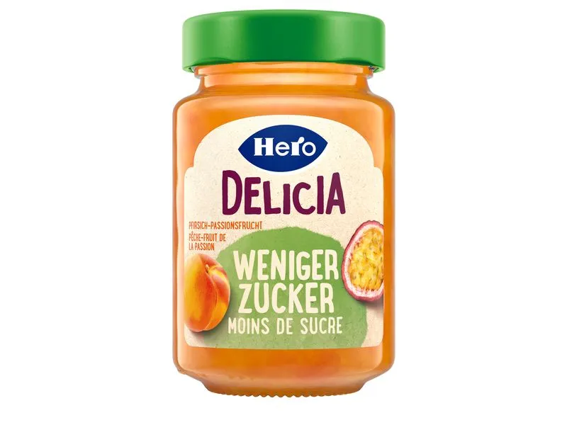 Hero Delicia Weniger Zucker Pfirsichkonfitüre 270 g