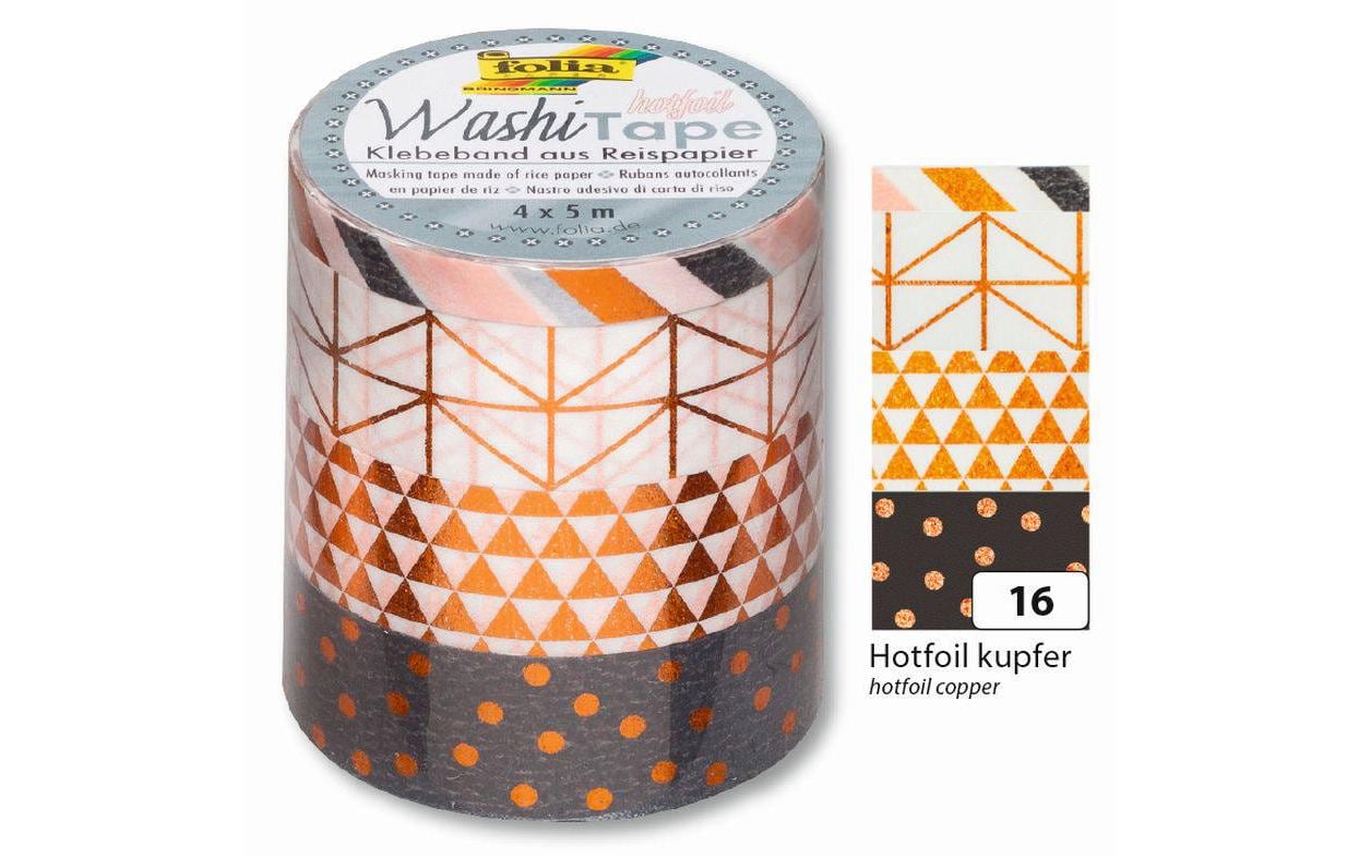 Folia Washi Tape Hotfoil Kupfer/Mehrfarbig Folia Washi Tape Hotfoil Kupfer/Mehrfarbig