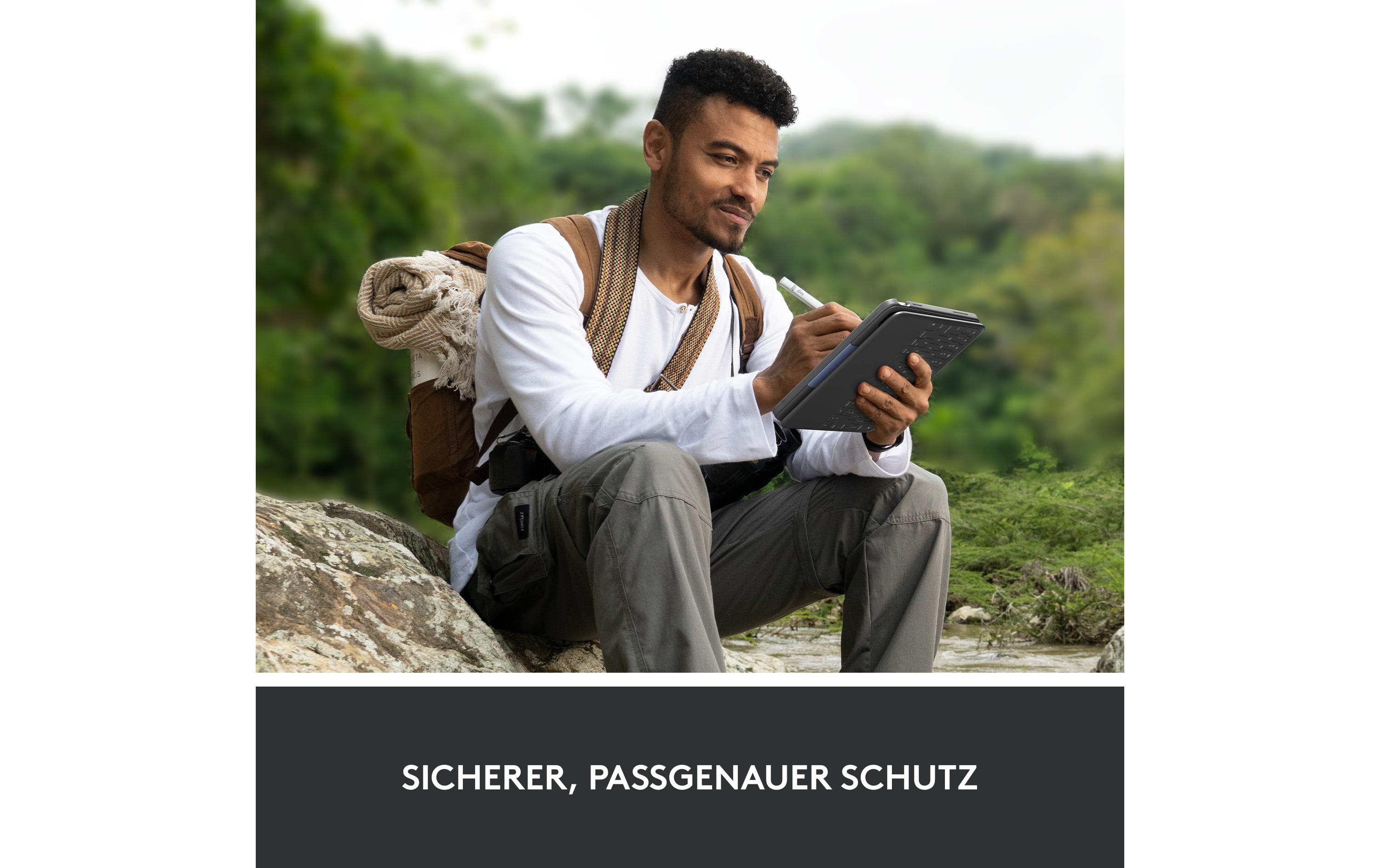 Logitech Tablet Tastatur Cover Rugged Folio iPad 10.9 (10. Gen.)