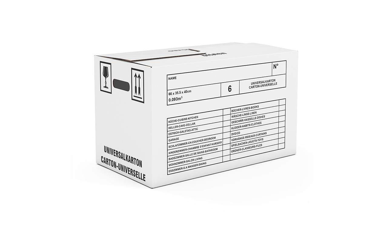 Antalis Umzugsbox 66 x 36 x 40 cm 10 Stück, Weiss