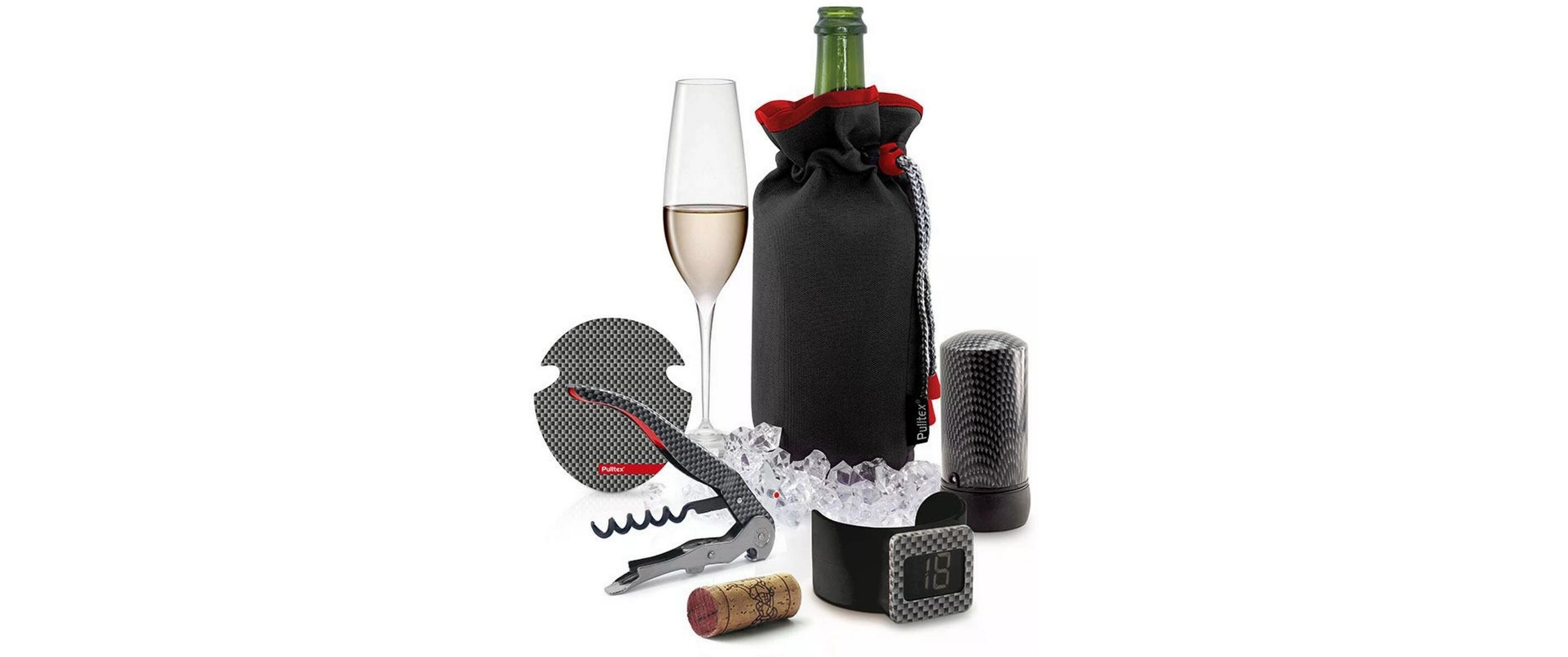 Pulltex Komplettes Weinset Monza Rot/Schwarz