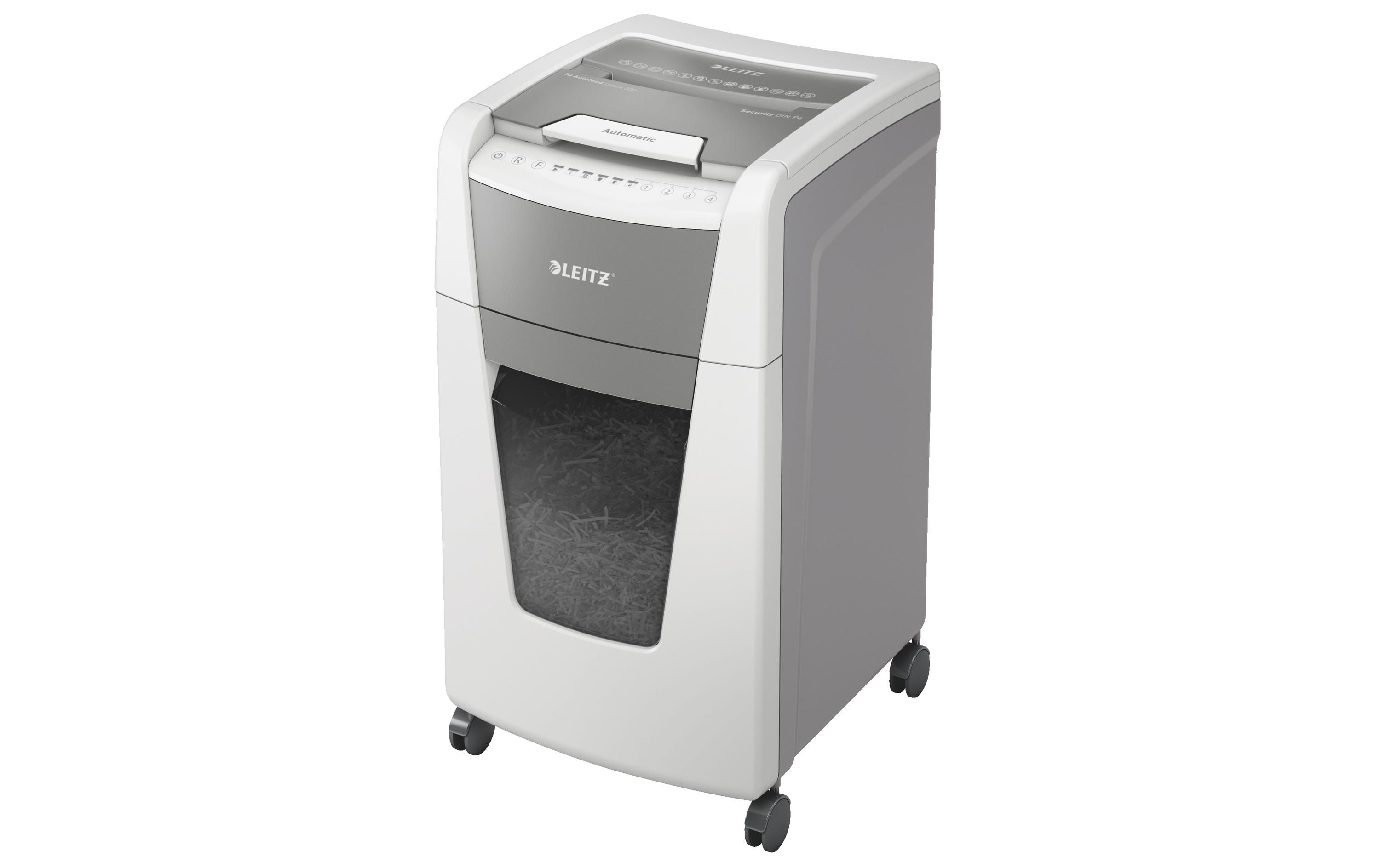 Leitz Bürogeräte Aktenvernichter IQ Autofeed Office 300, P-4, 300 Blatt