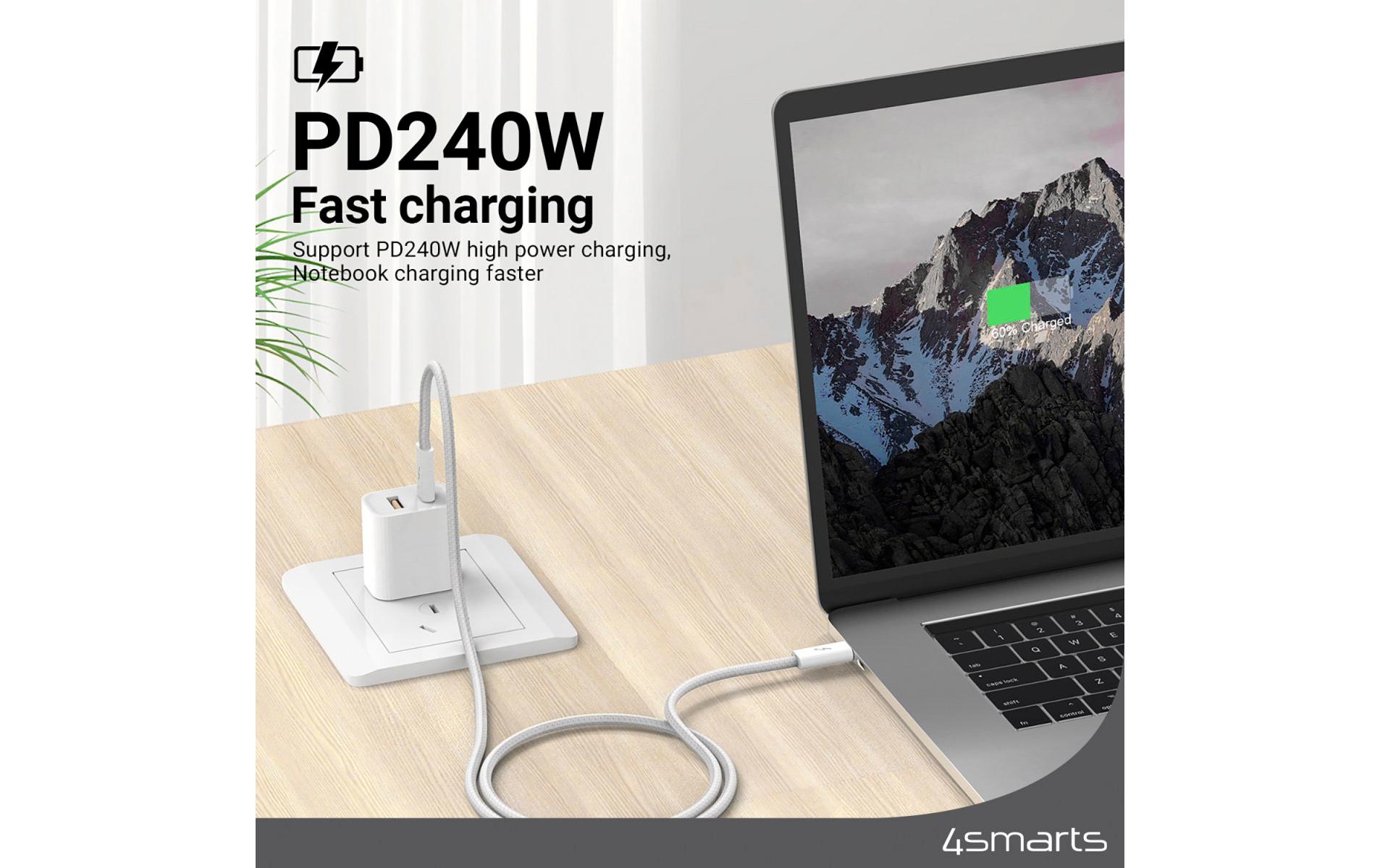 4smarts USB 3.1-Kabel PremiumCord 240W USB C - USB C 1.5 m 4smarts USB 3.1-Kabel PremiumCord 240W USB C - USB C 1.5 m