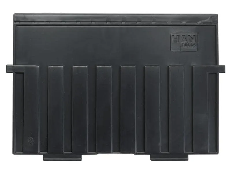 HAN Karteibox Stützplatte Quer A5, Schwarz