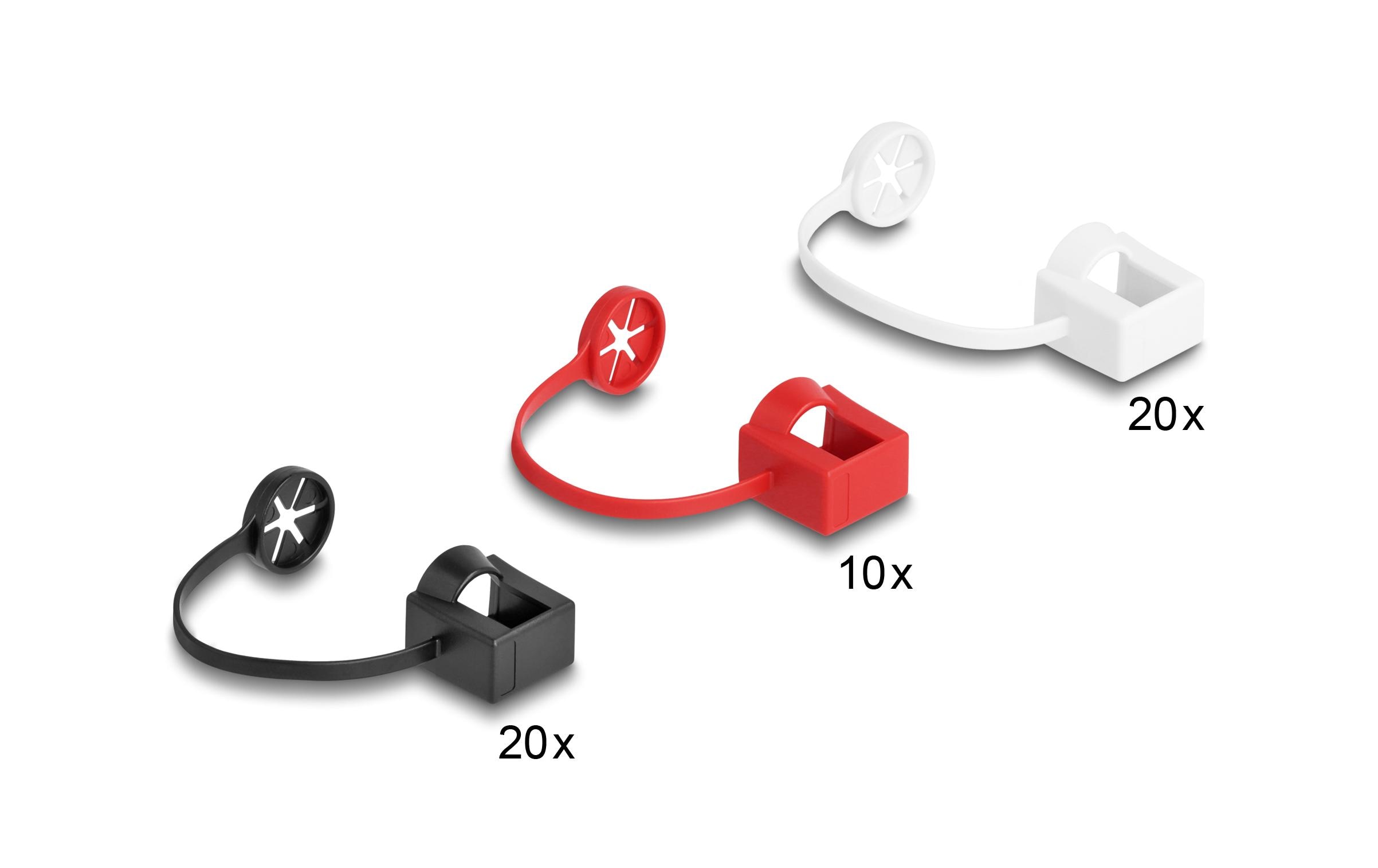 Delock Blindstecker/Staubschutz RJ45, mit Befestigungsclip 50 Stück Delock Blindstecker/Staubschutz RJ45, mit Befestigungsclip 50 Stück