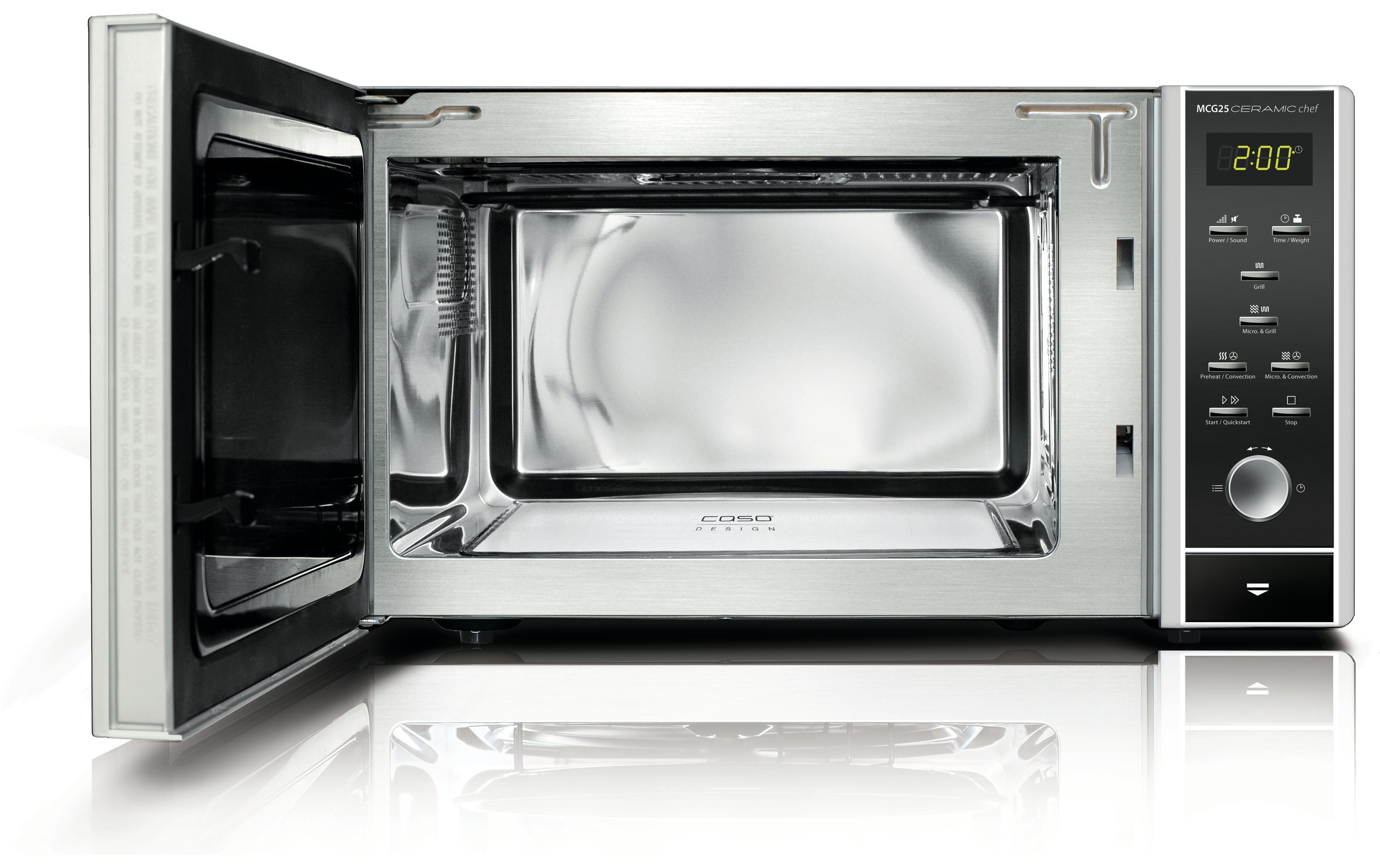 Caso Mikrowelle MCG 25 Ceramic Chef Schwarz Caso Mikrowelle MCG 25 Ceramic Chef Schwarz