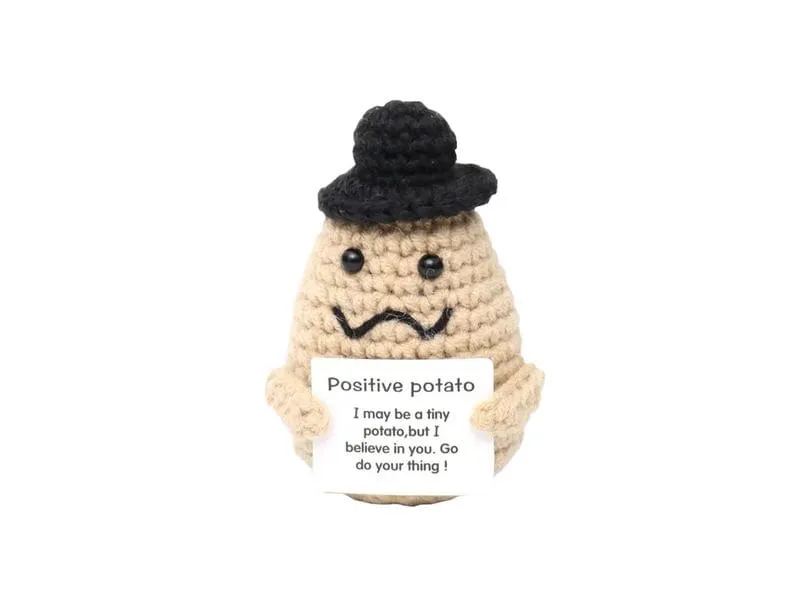I AM CREATIVE Glücksbringer Positiv Potato mit Hut