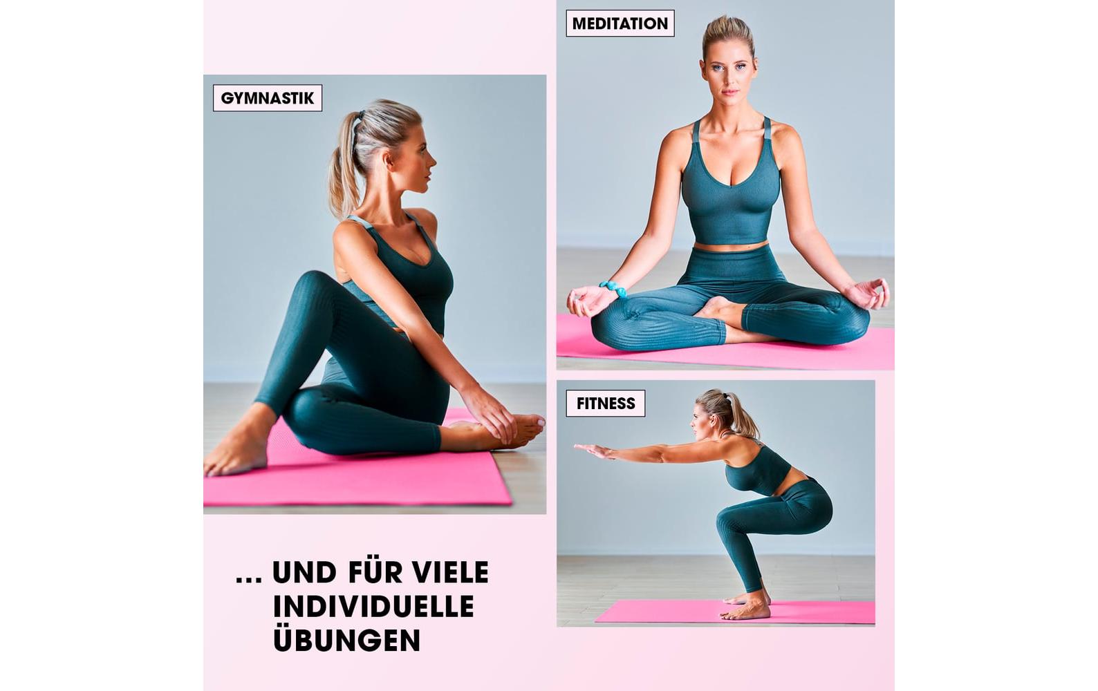 World Fitness Fitnessmatte Yamuna 183 cm x 61 cm, Pink