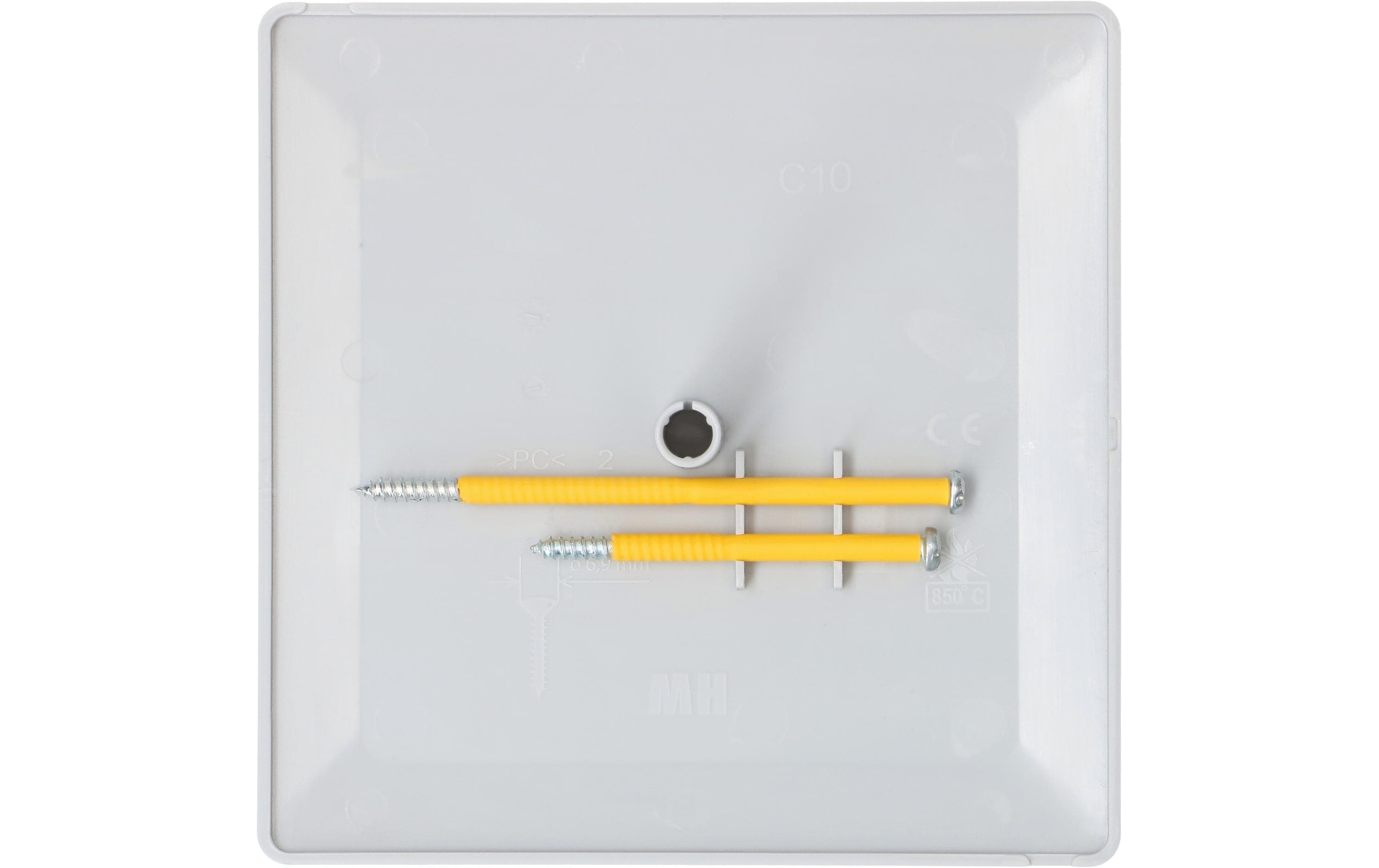 Max Hauri Steckdeckel im priamos Design, 130 x 130 mm, Lichtgrau