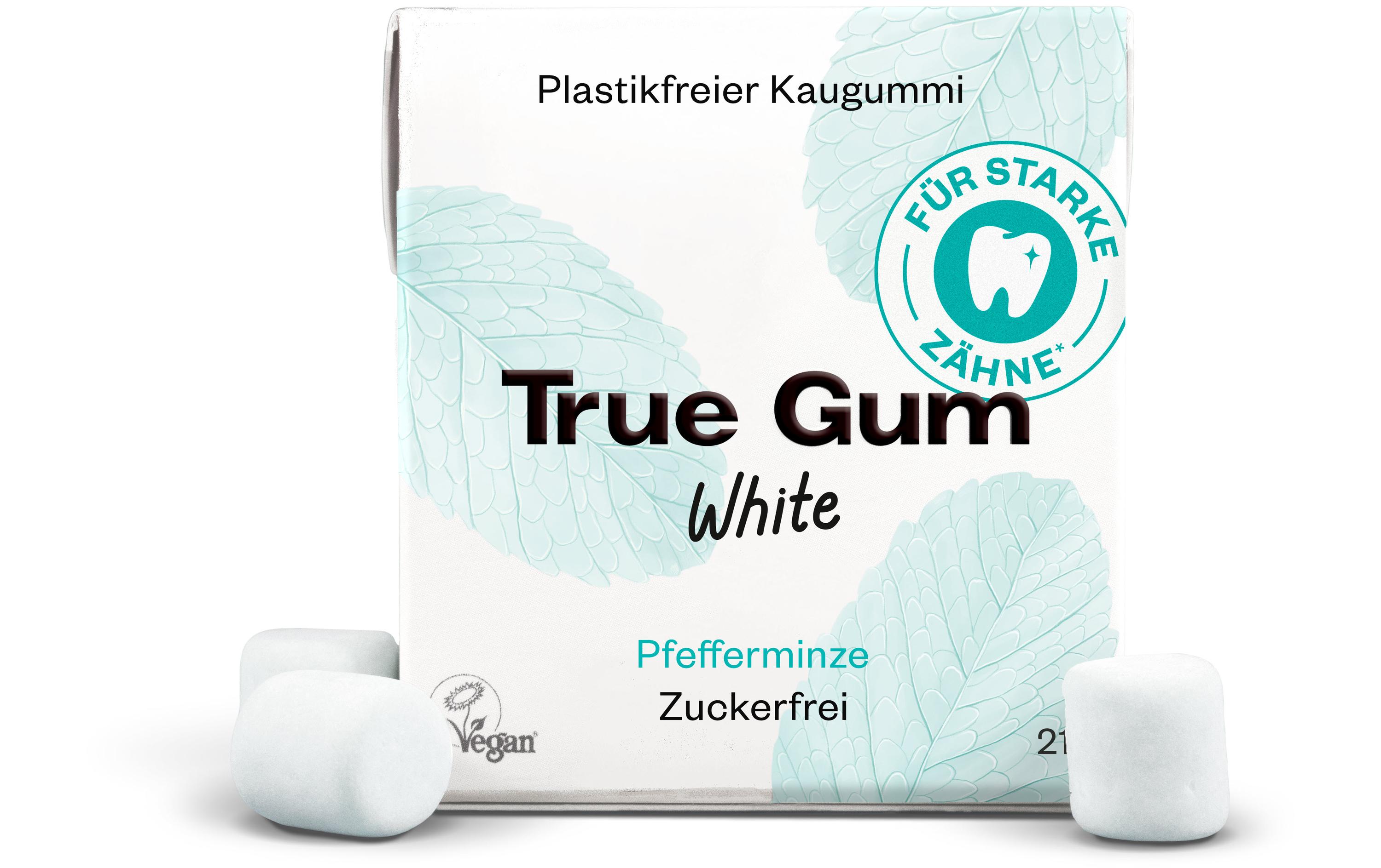 True Gum Kaugummi White Pfefferminze 21 g
