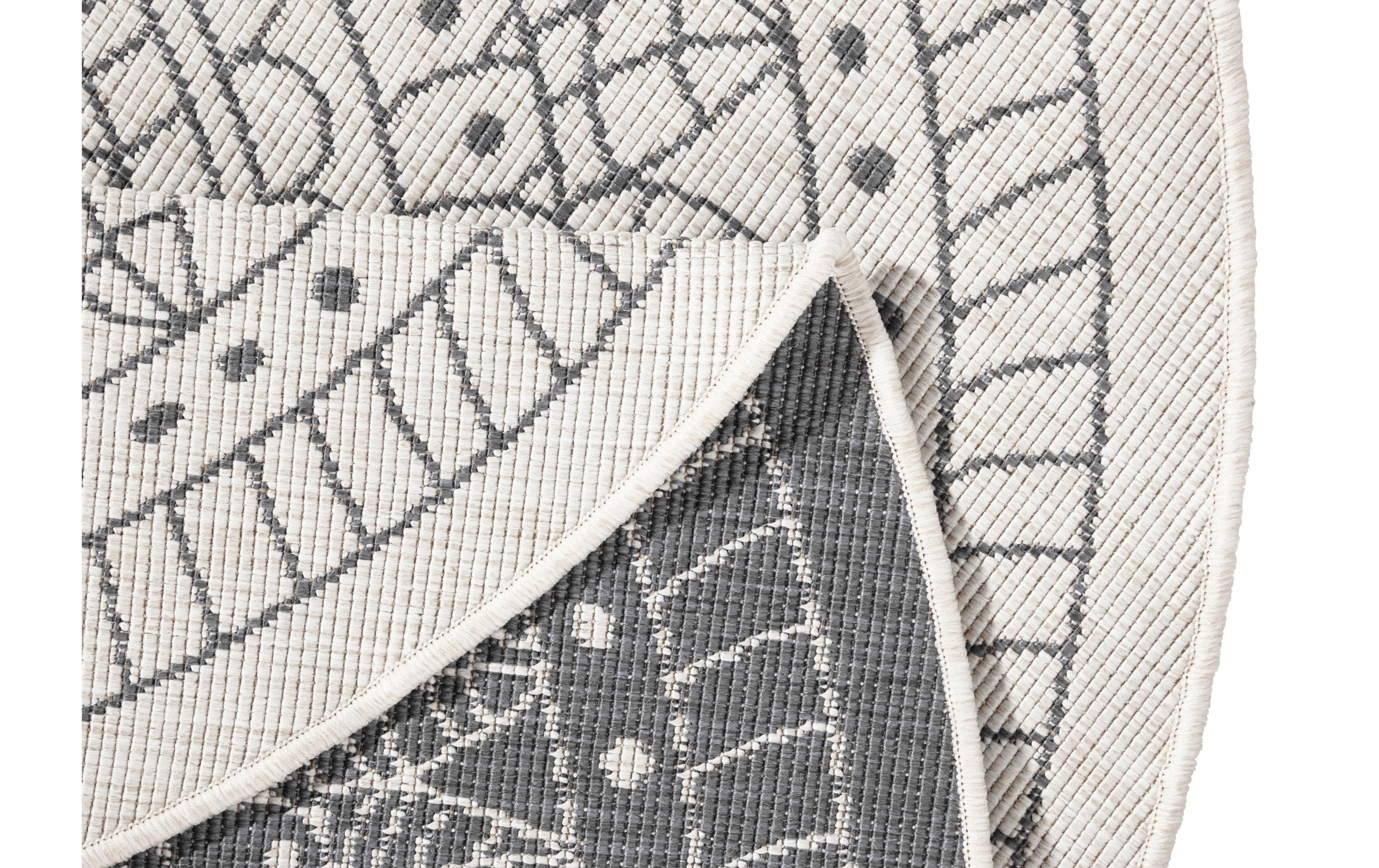 Hanse Home Teppich Porto Ø 140 cm, Grau/Crème