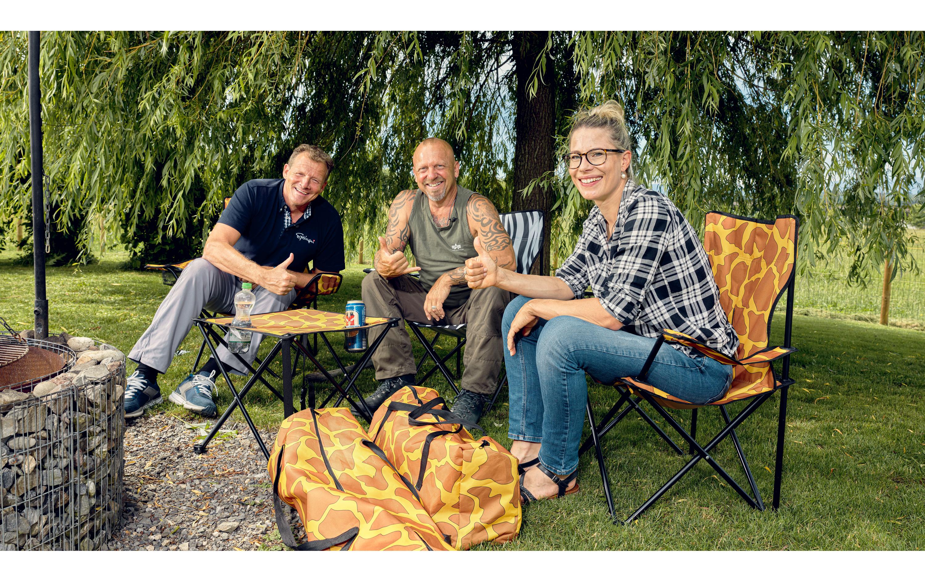 Zebraffo Camping-Sitzgarnitur Giraffe 3er