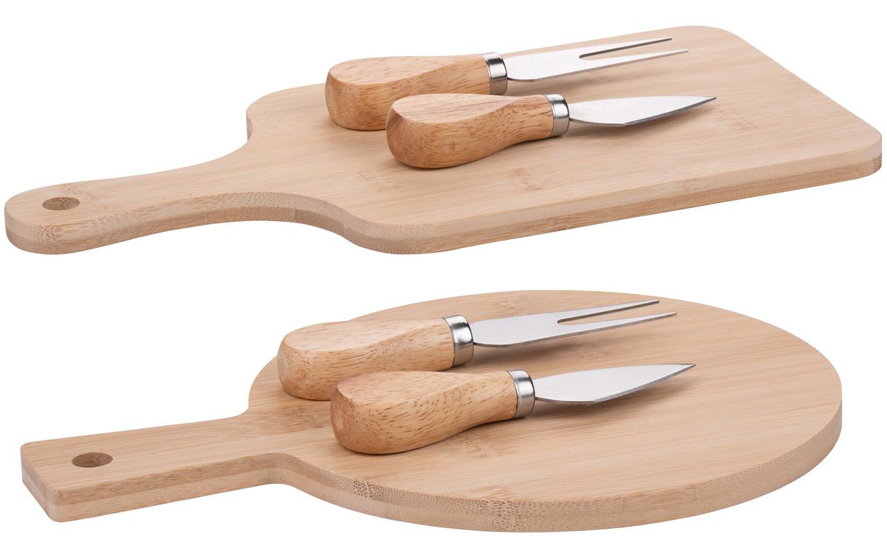 alpina Käsebrett mit Besteck, assortiert Braun