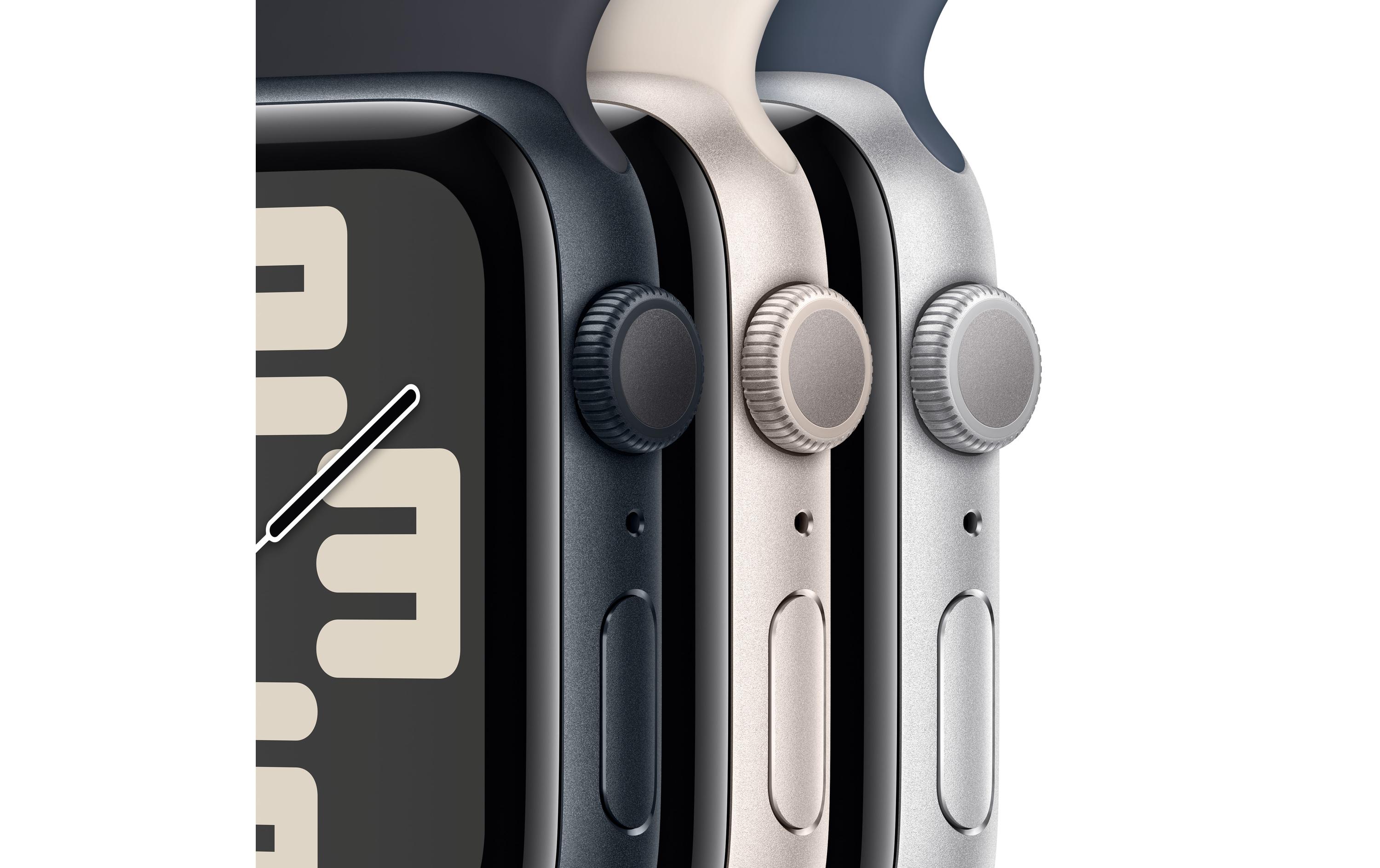 Apple Watch SE 2023 44 mm GPS Alu Silber Loop Winterblau