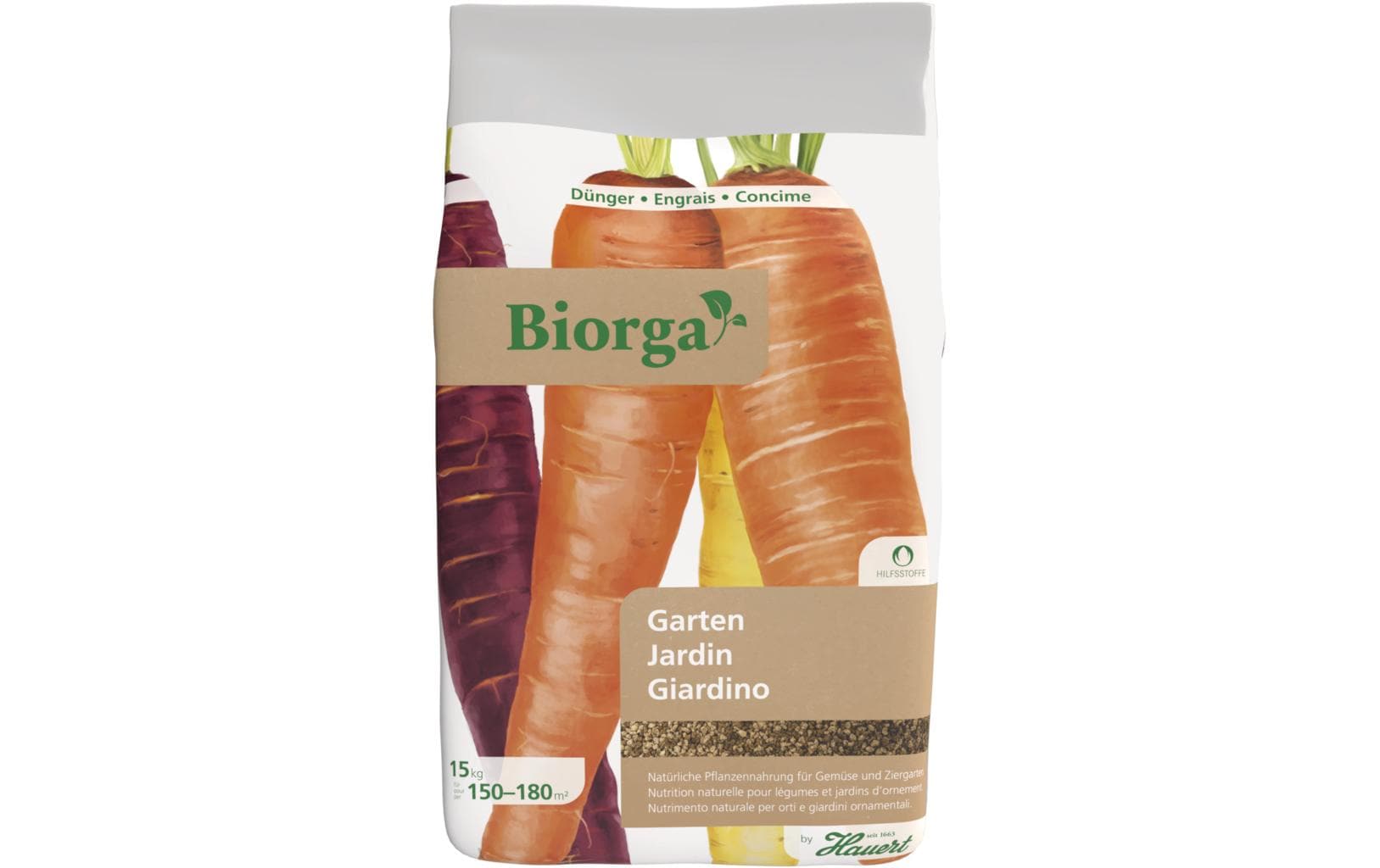 Hauert Biorga Gartendünger für Gemüse und Blumen, 15 kg