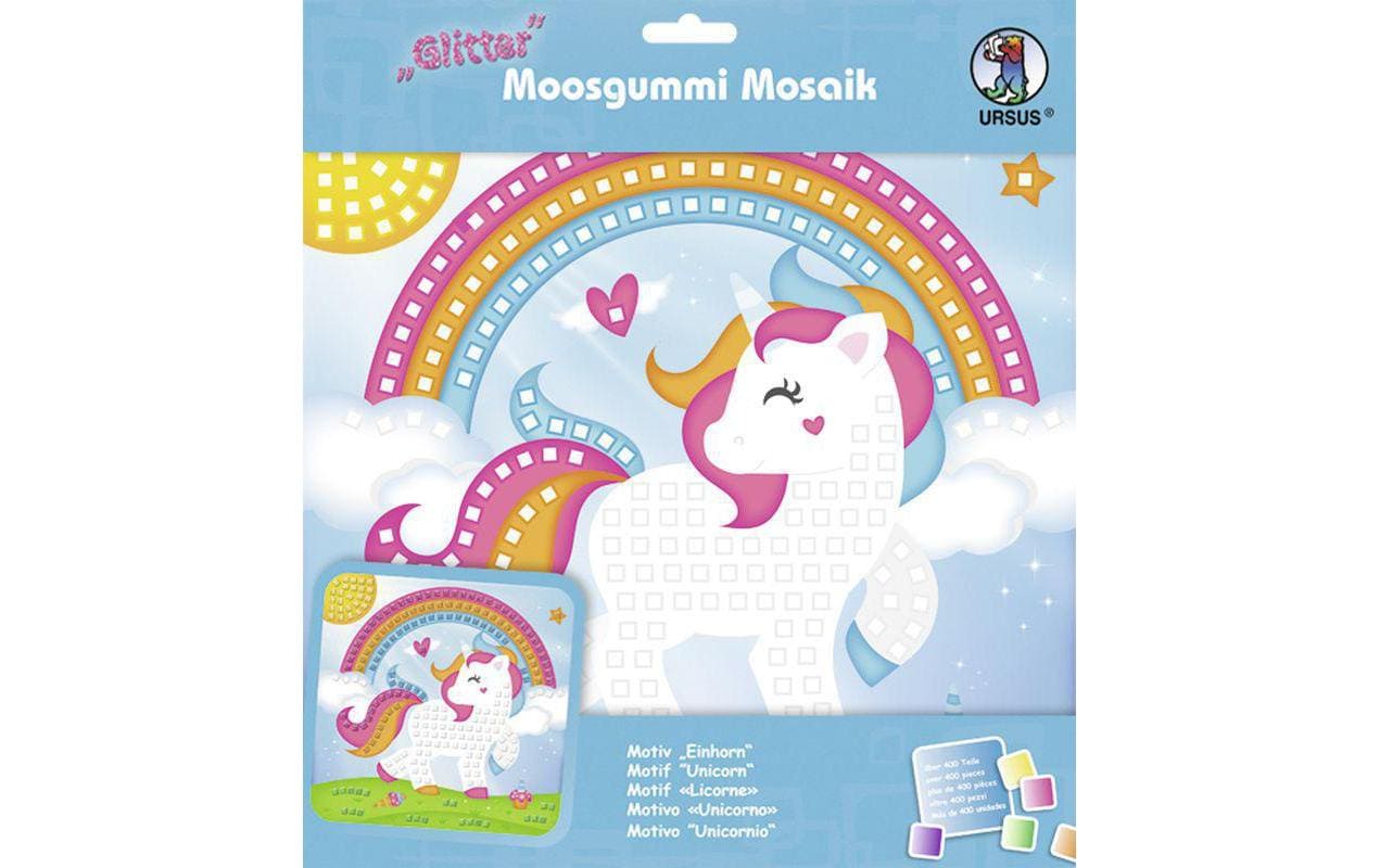 URSUS Moosgummi-Set Glitter Einhorn, Mehrfarbig
