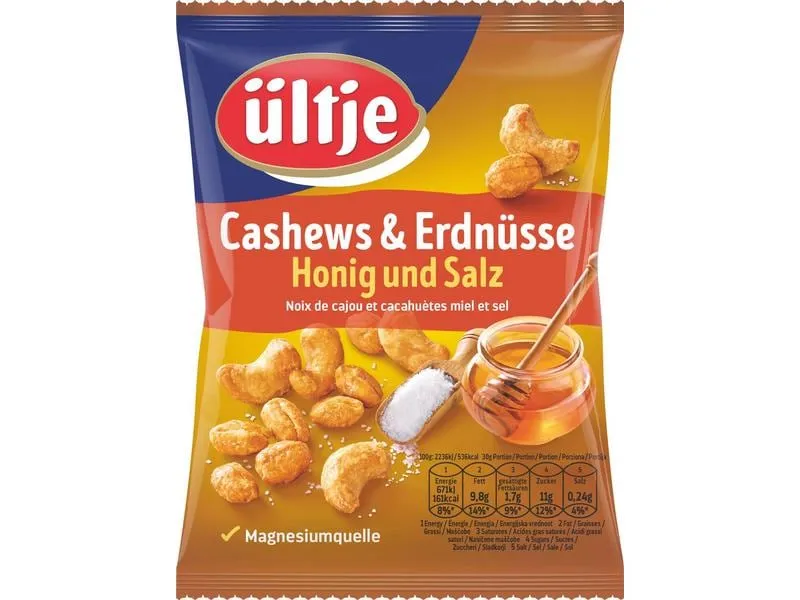 Ültje Apéro Cashews & Erdnüsse mit Honig und Salz 200 g Ültje Apéro Cashews & Erdnüsse mit Honig und Salz 200 g